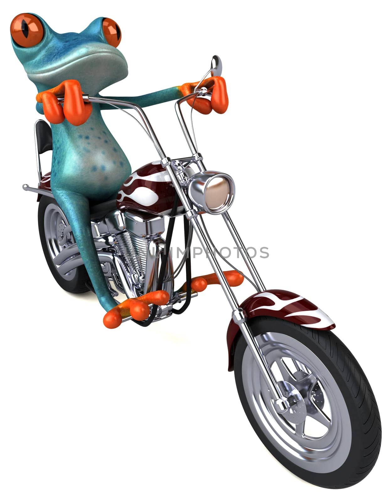 Fun frog - 3D Illustration
