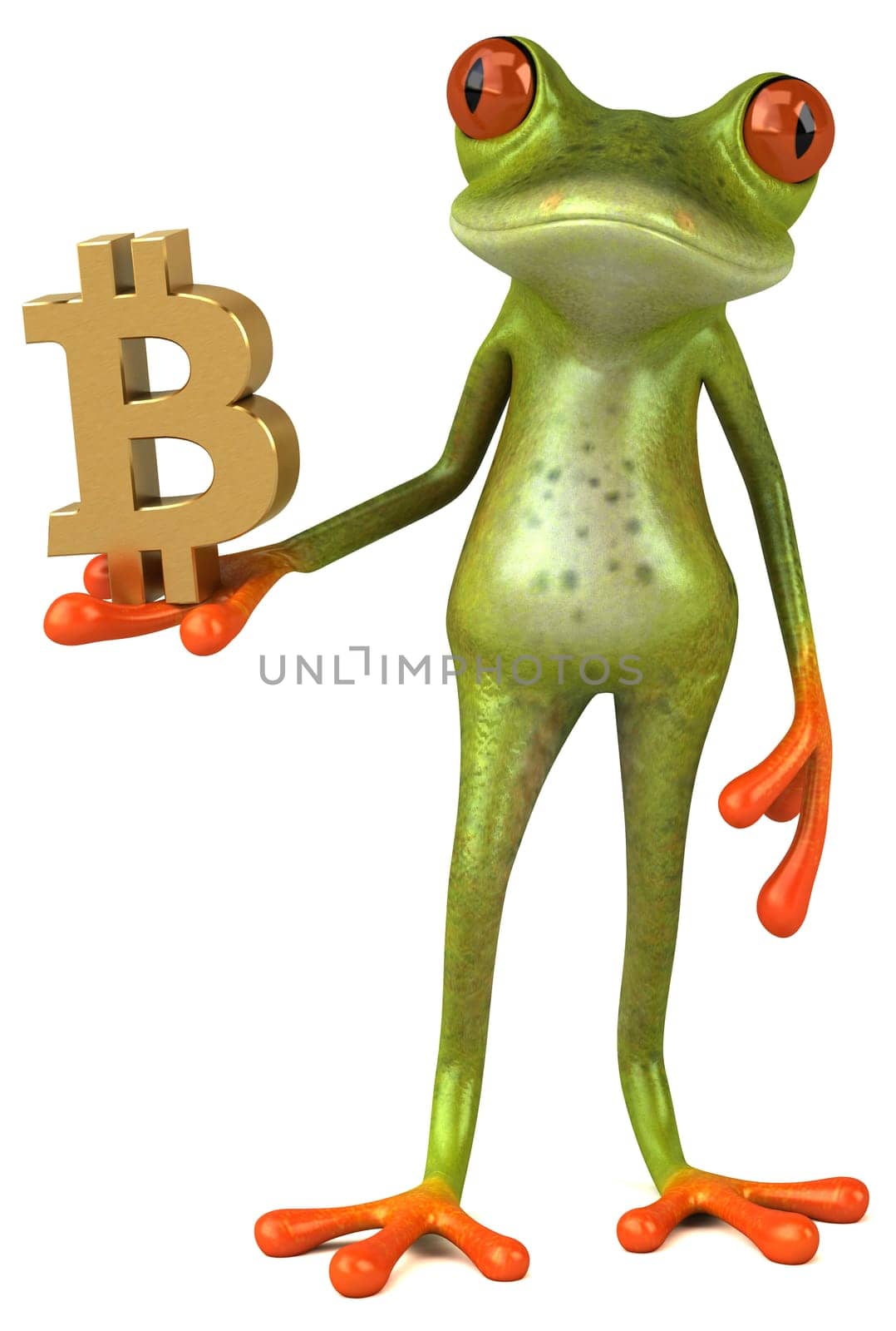 Fun frog - 3D Illustration