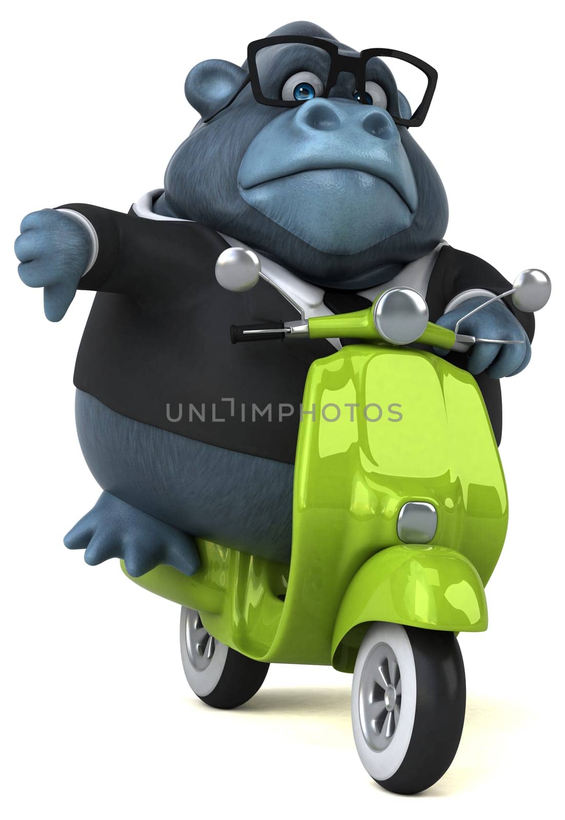 Fun gorilla - 3D Illustration