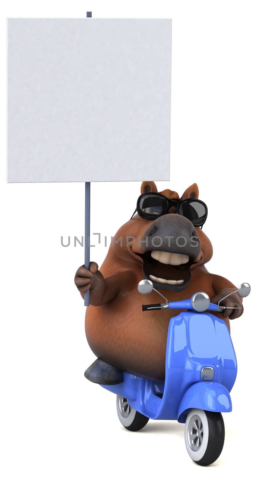Fun horse - 3D Illustration