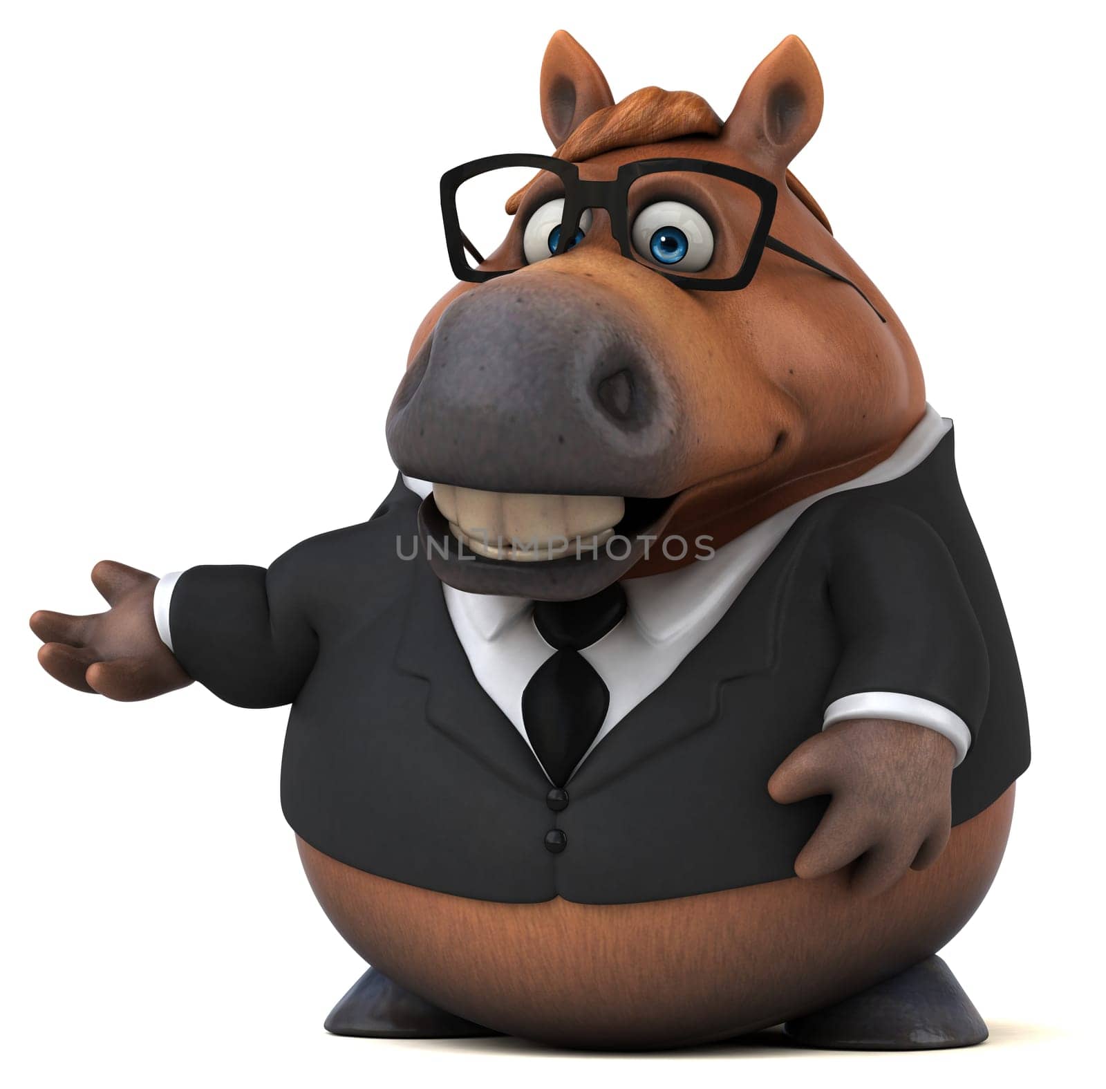 Fun horse - 3D Illustration
