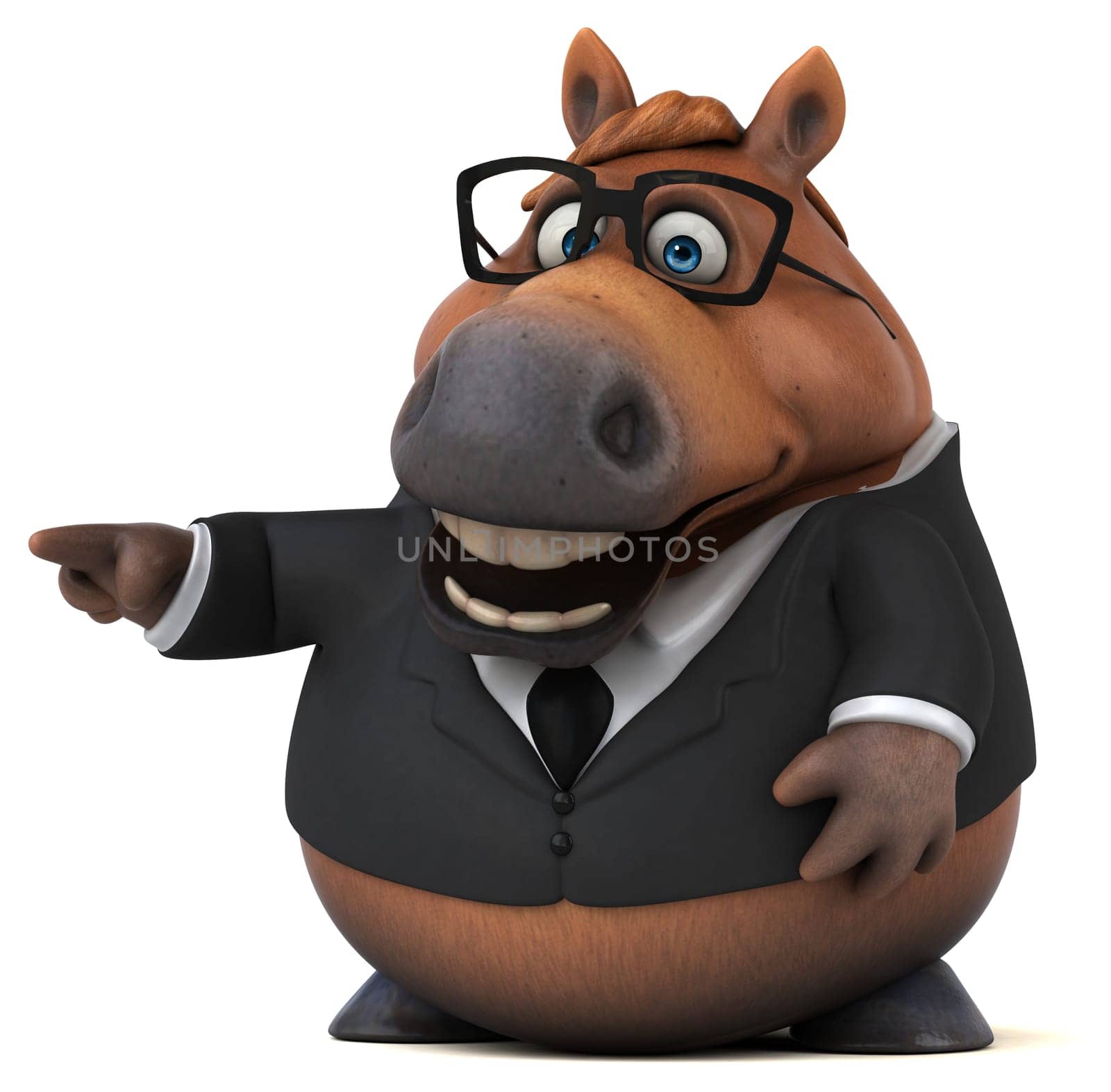 Fun horse - 3D Illustration