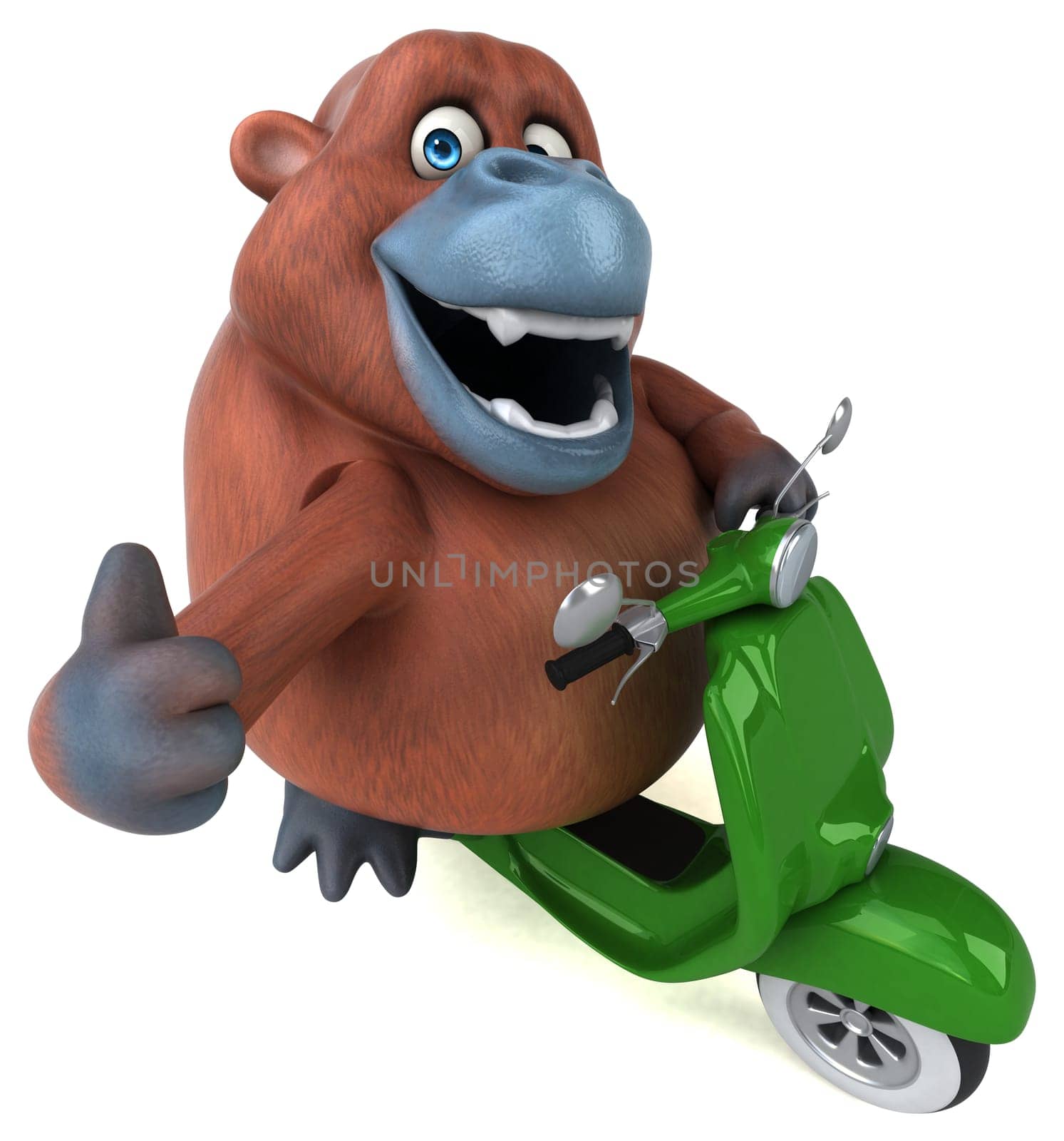 Fun orang outan - 3D Illustration