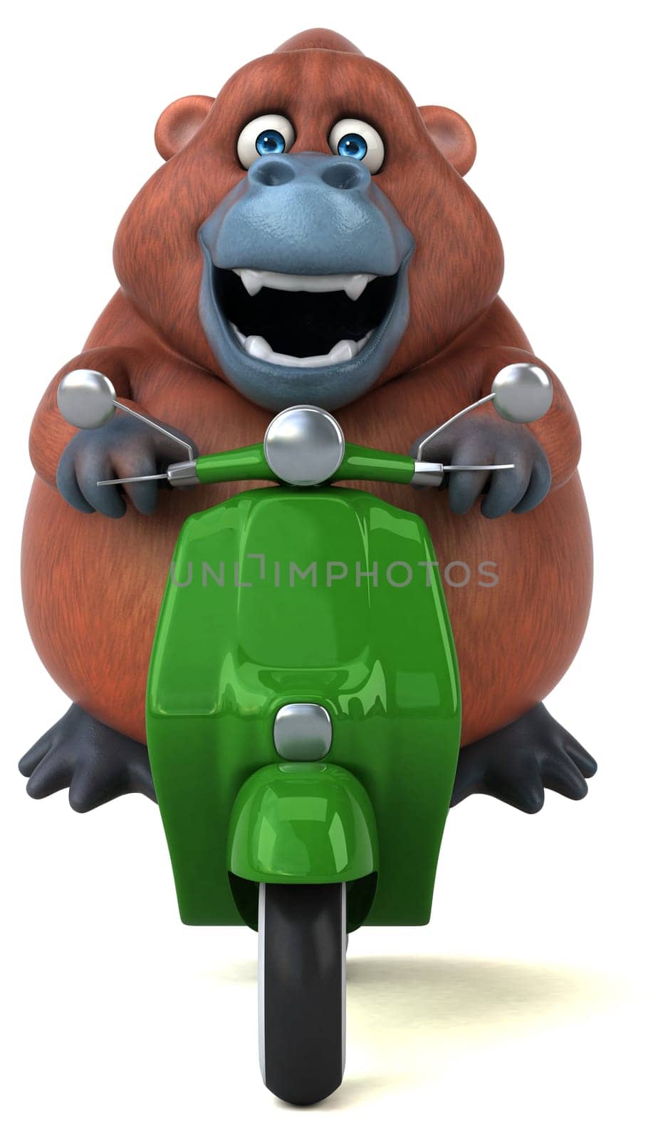 Fun orang outan - 3D Illustration