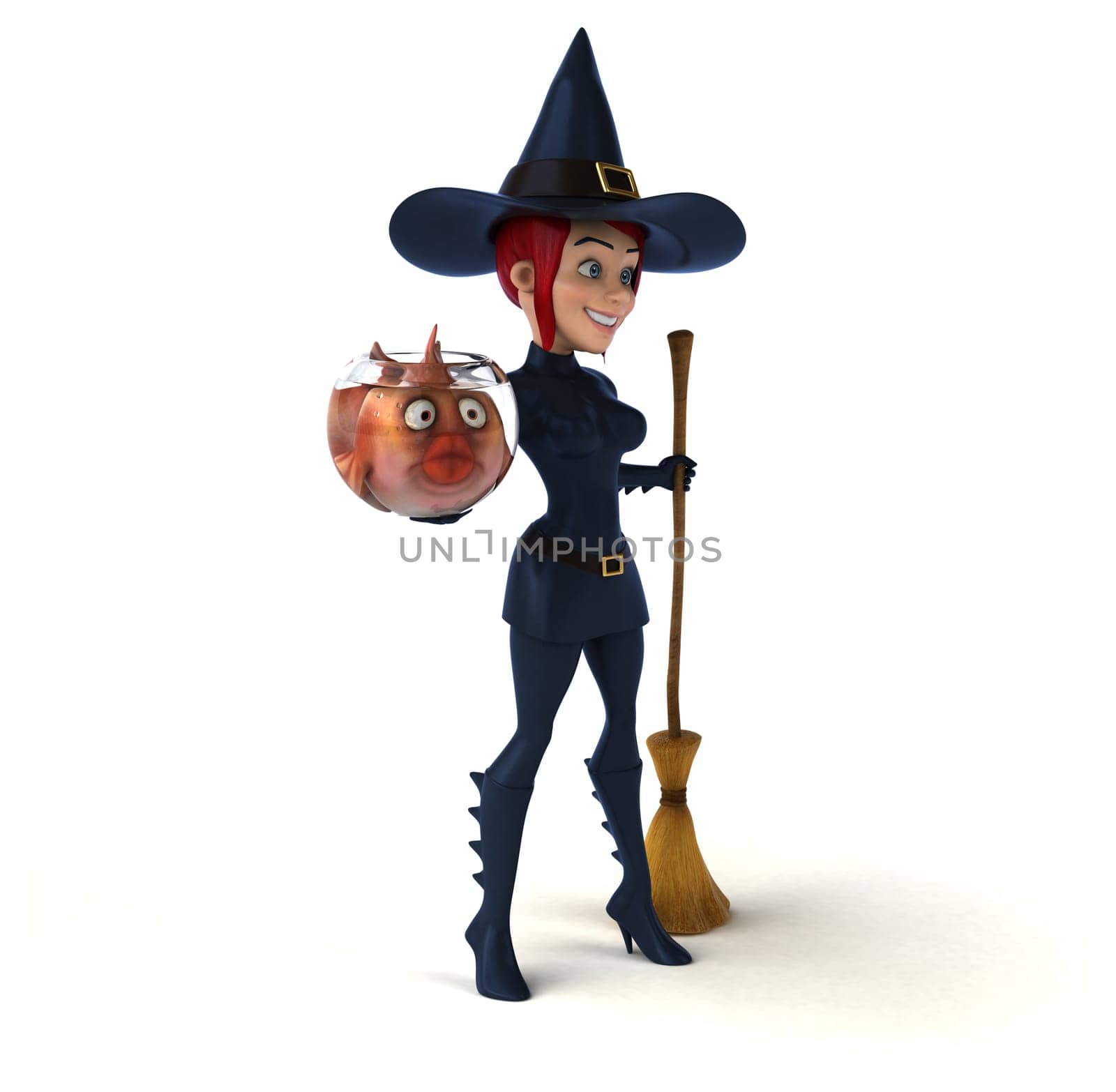 Sexy witch - 3D Illustration