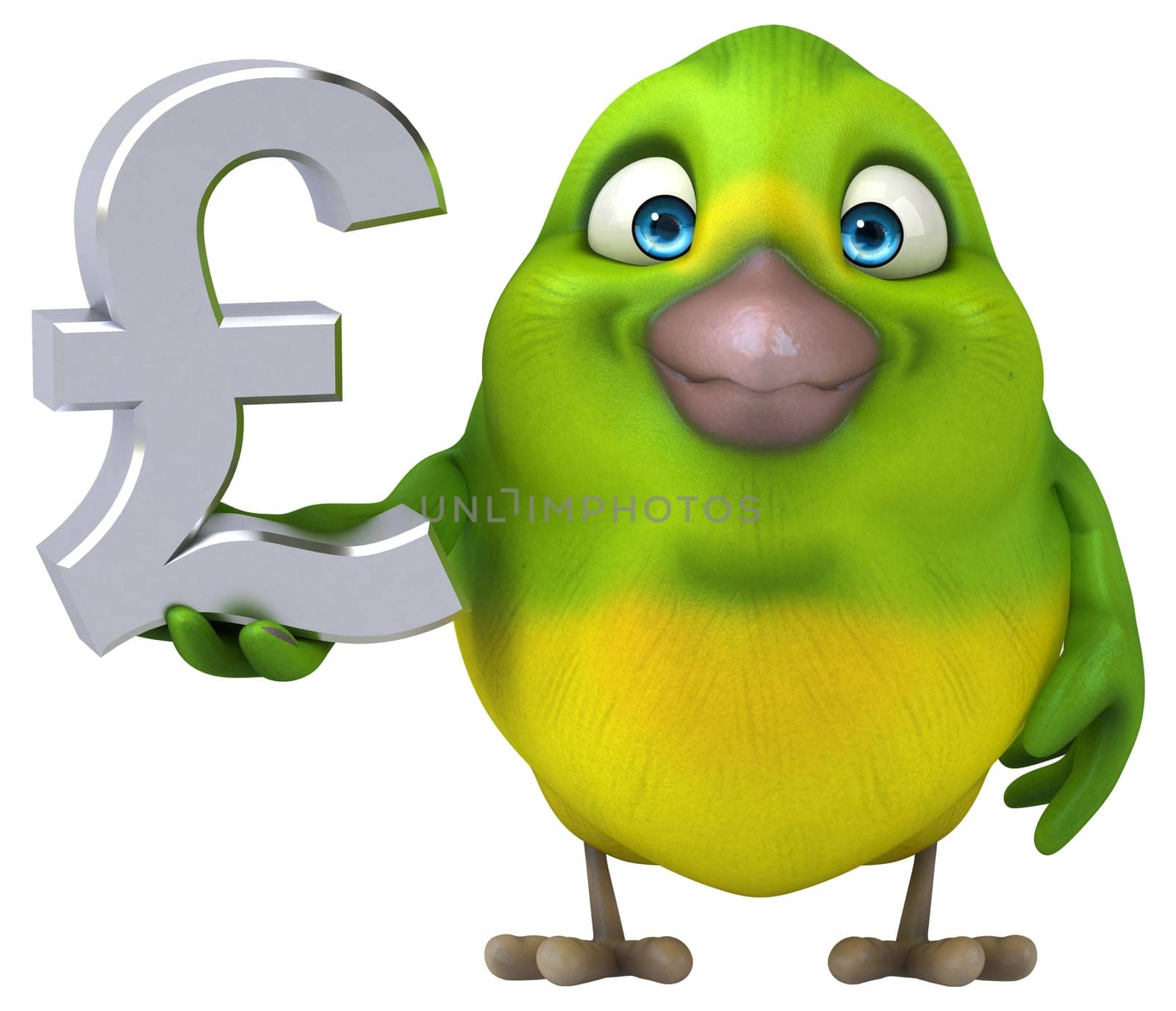 Fun bird - 3D Illustration