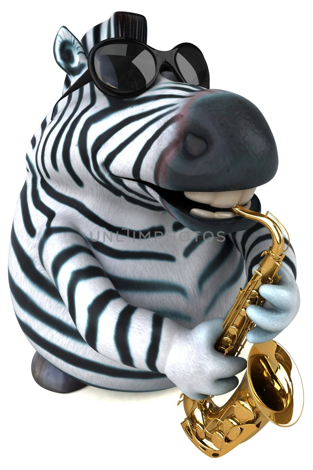 Fun zebra - 3D Illustration
