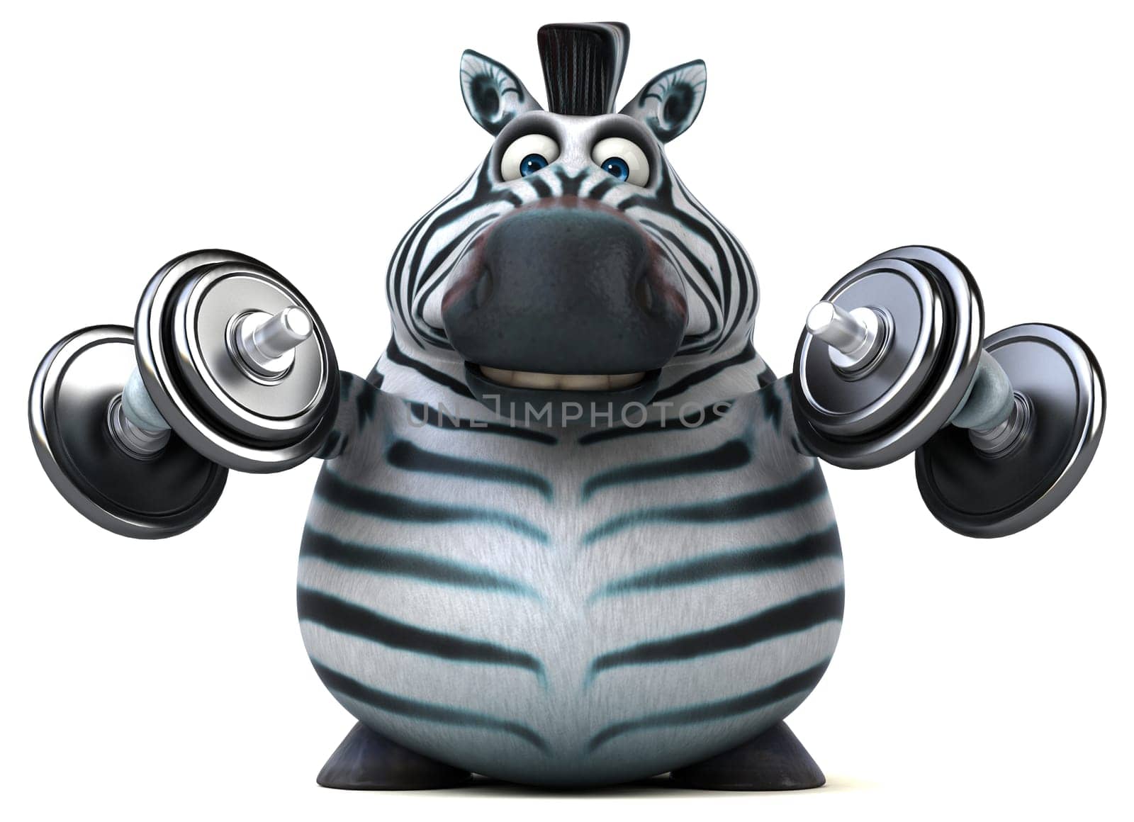 Fun zebra - 3D Illustration