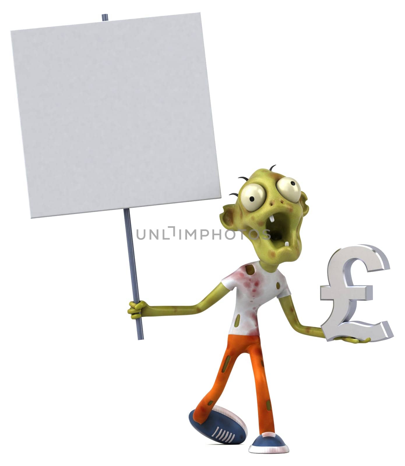 Fun zombie - 3D Illustration
