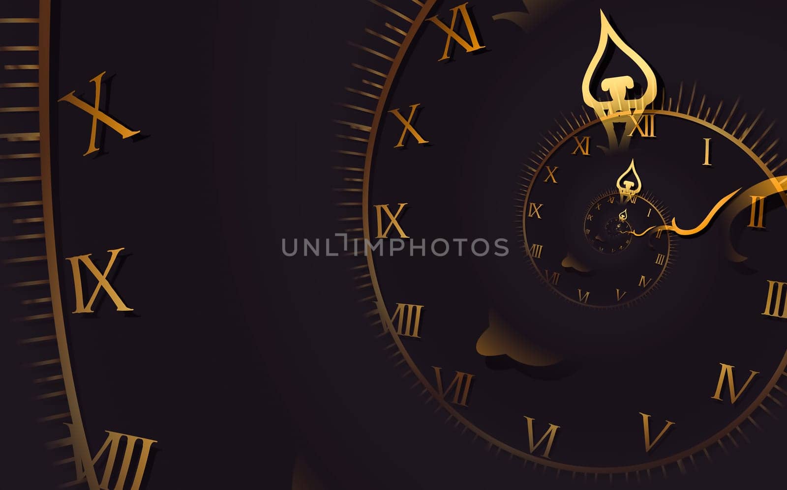 Droste effect background. Abstract design for concepts related to time, deadline and business.