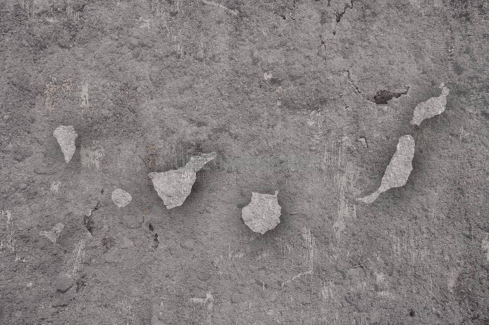 Map of Canary Islands on weathered concrete