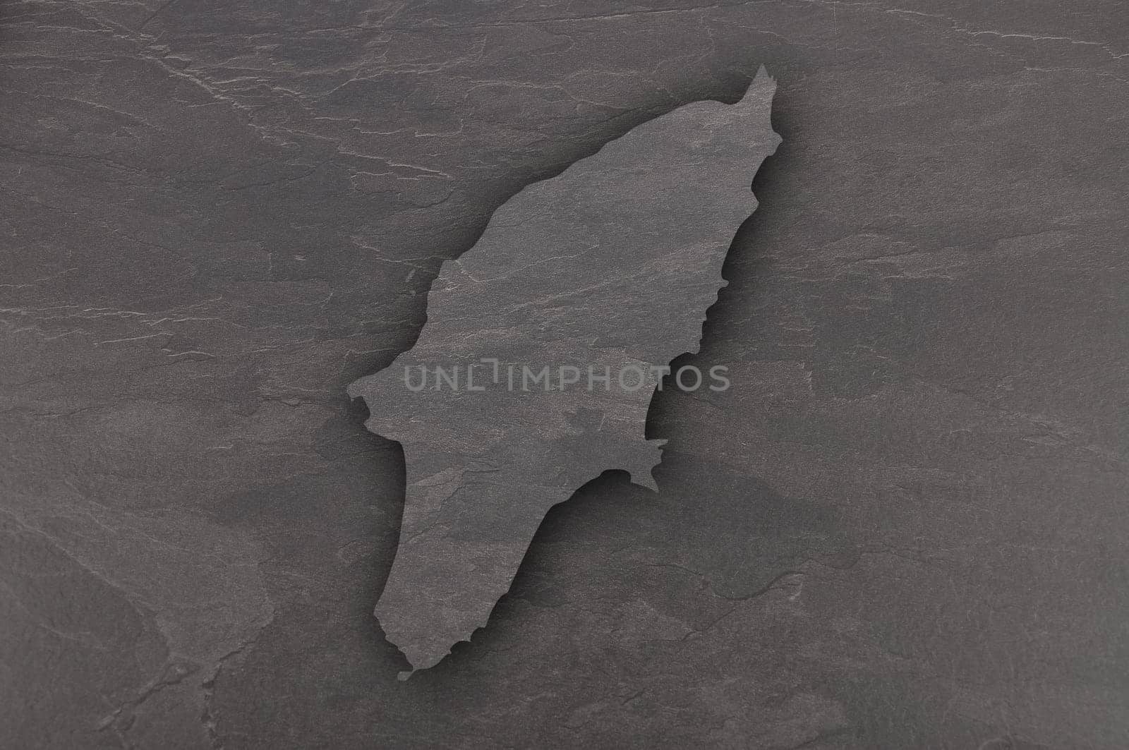 Map of Rhodes on dark slate