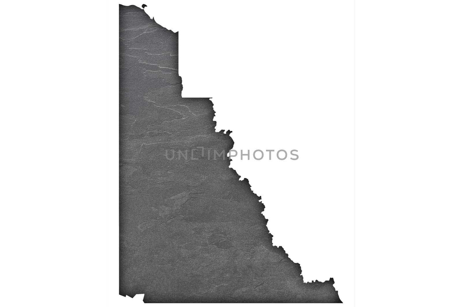 Map of Yukon on dark slate