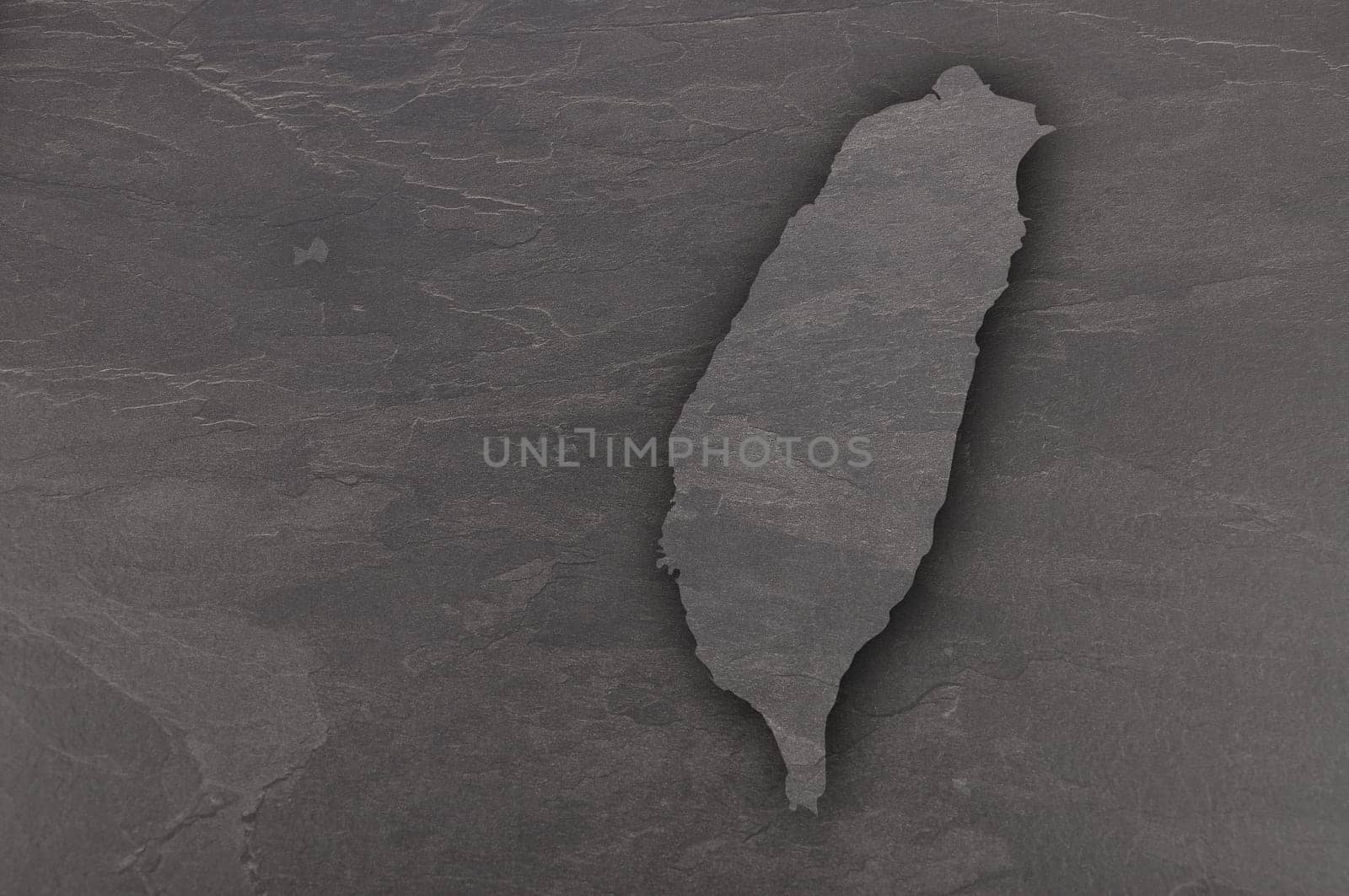 Map of Taiwan on dark slate