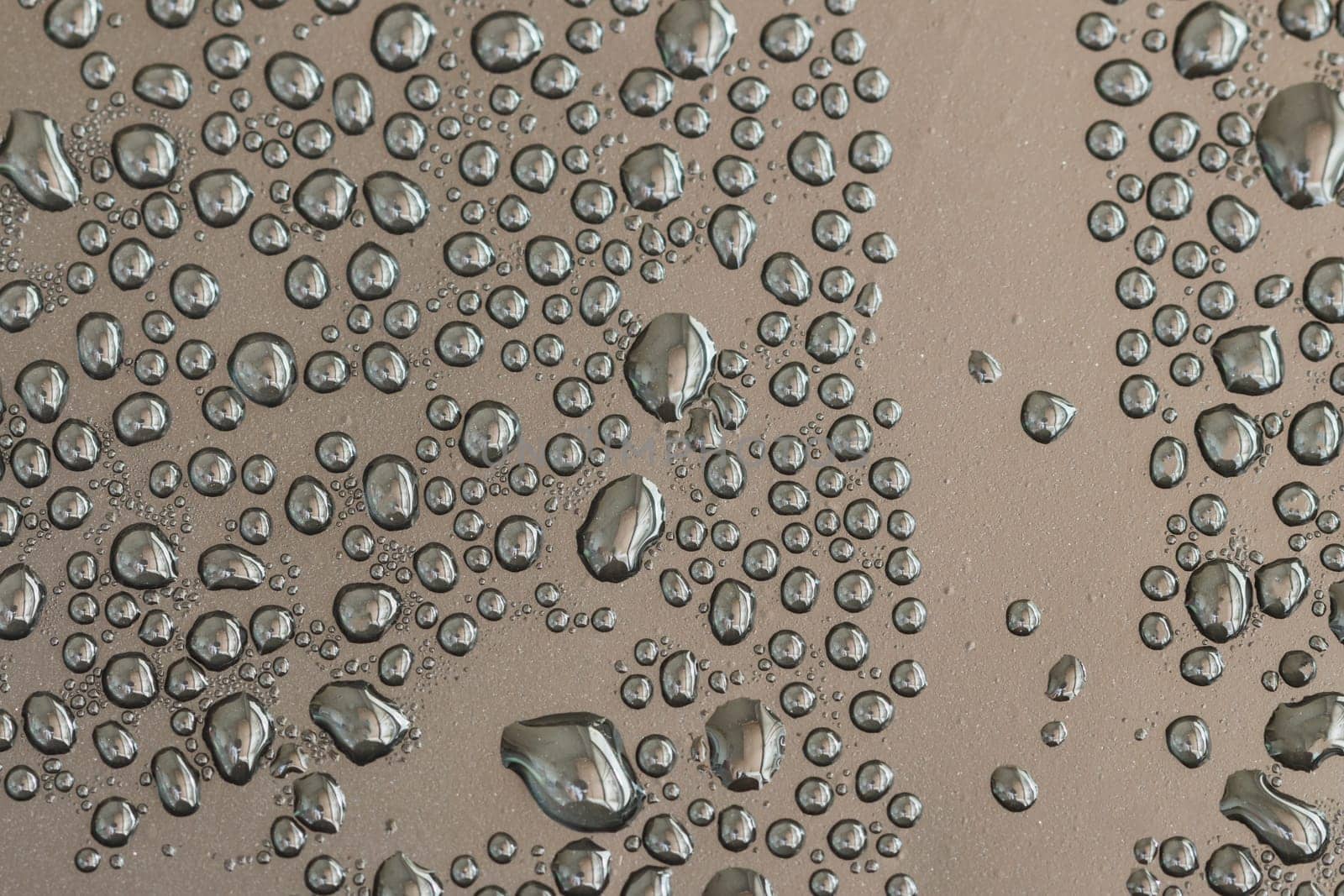 water drops on gray background