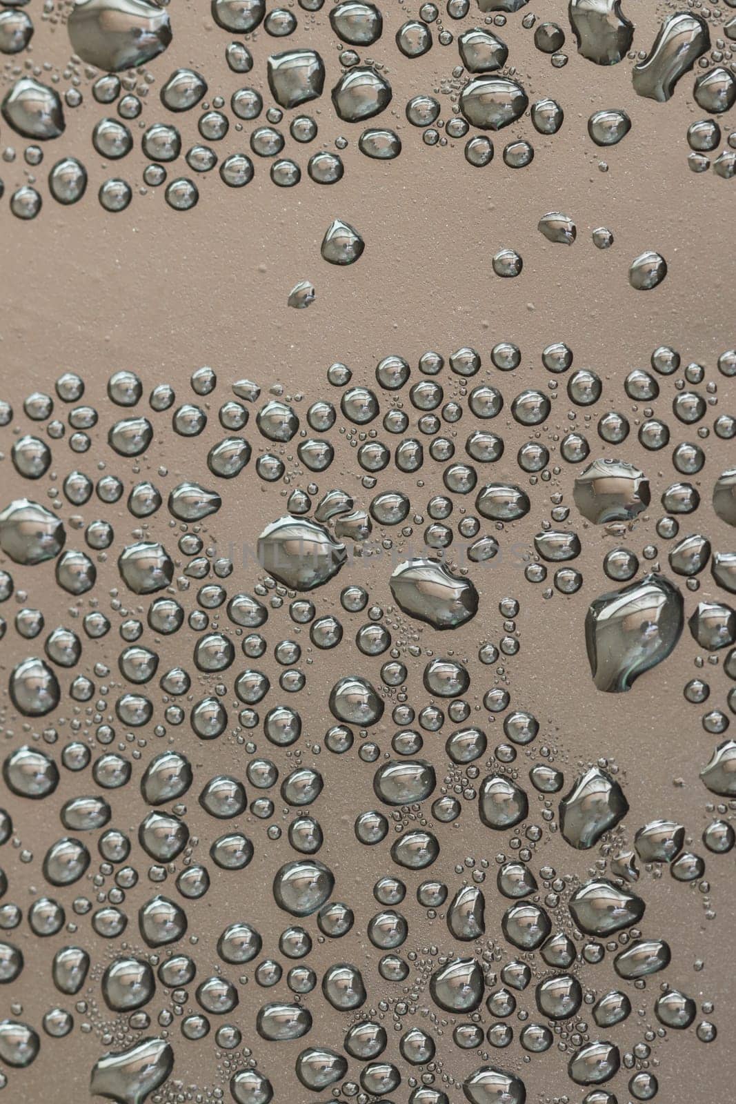 water drops on gray background
