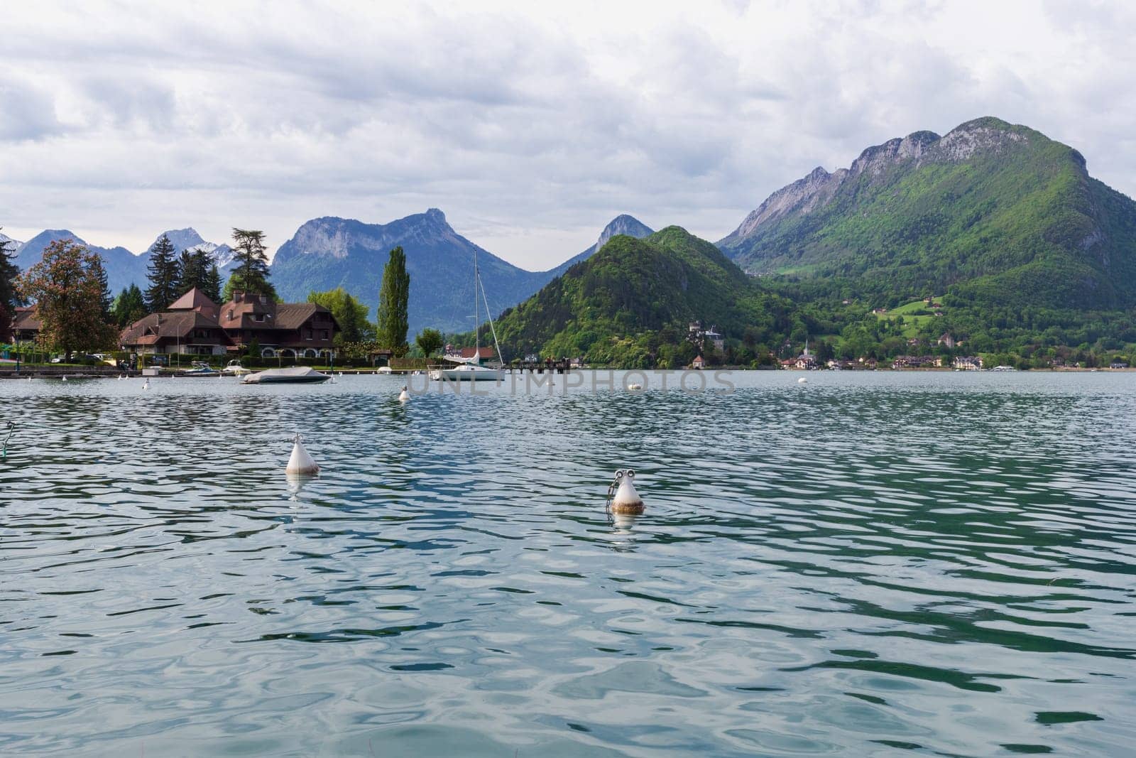 View of lake of Annecy in the french Alps