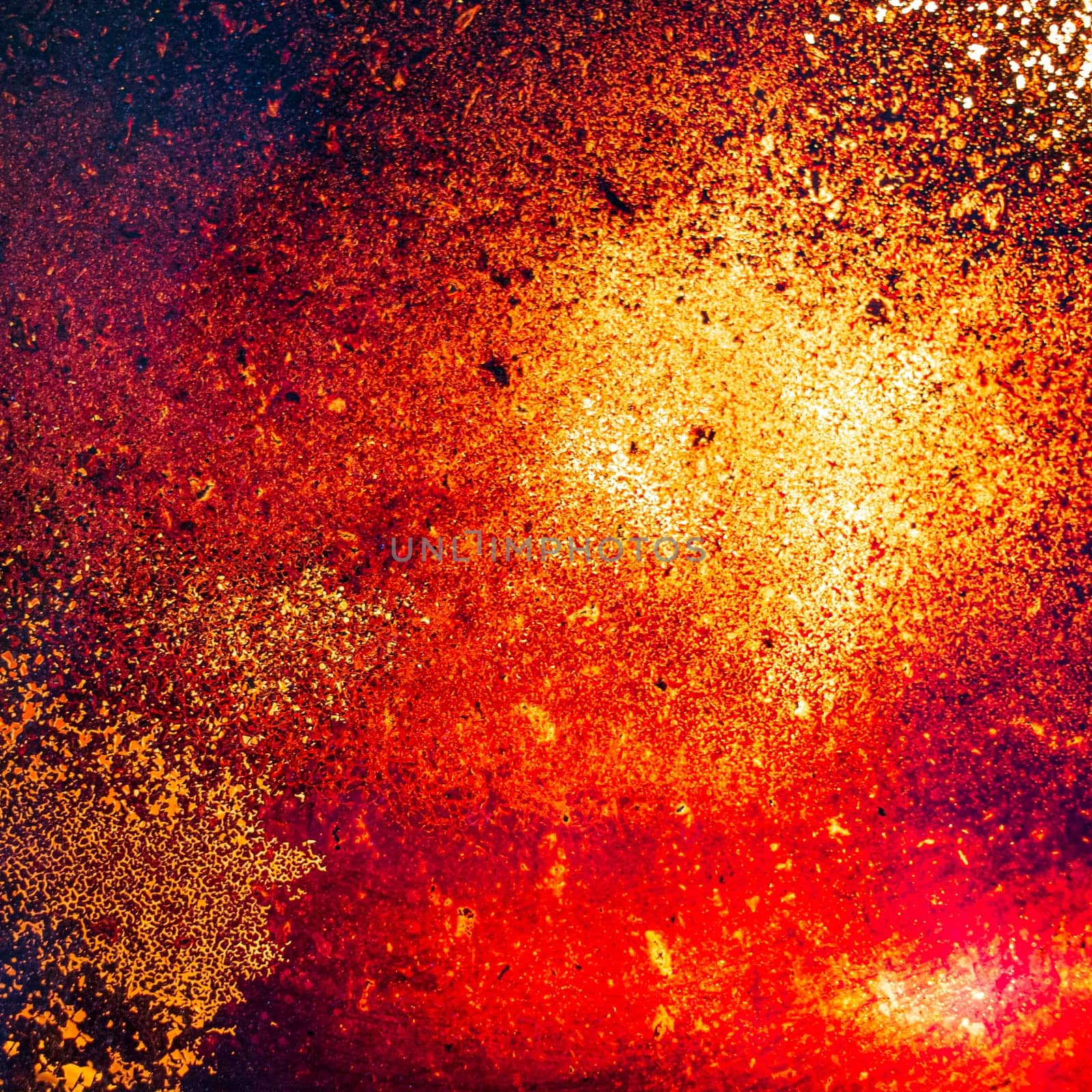 Blaze in the wood burner, hot red flames