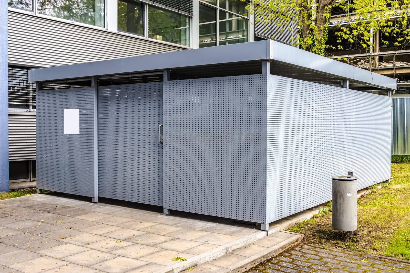 Bicycle garage made of sheet metal