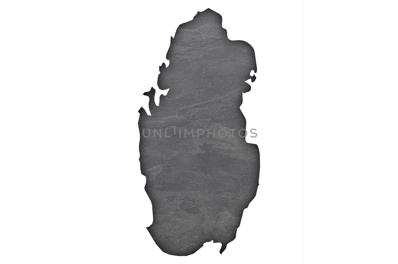 Map of Qatar on dark slate