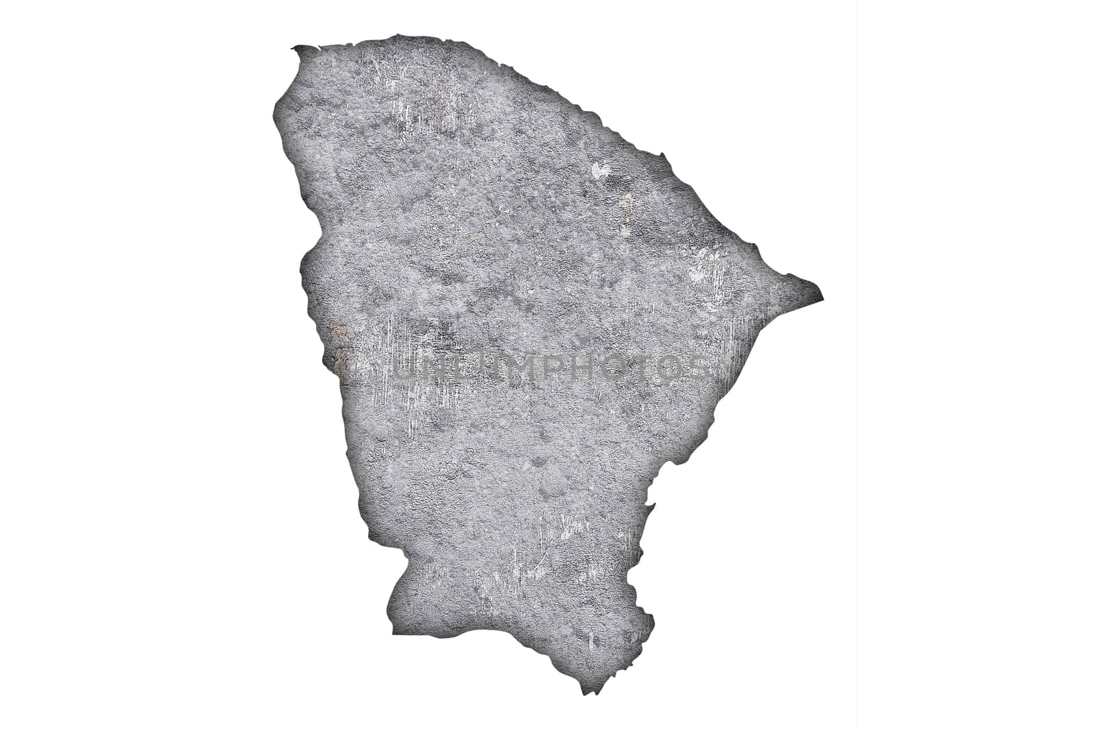Map of Ceara on weathered concrete