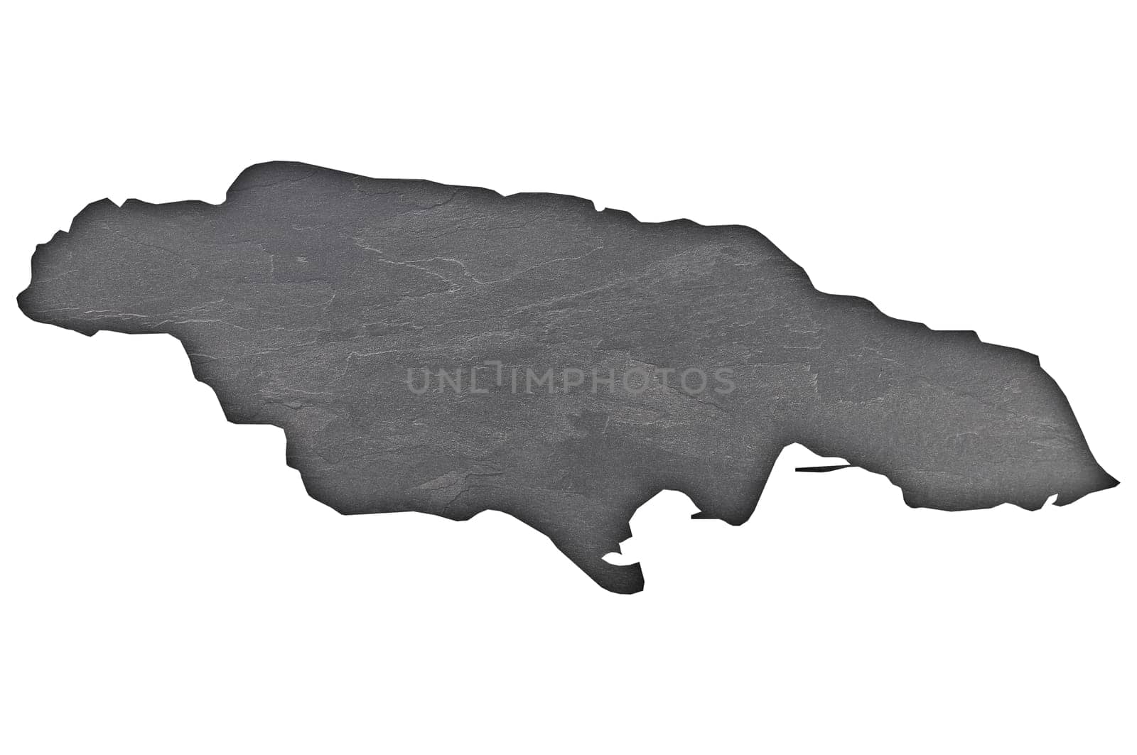Map of Jamaica on dark slate