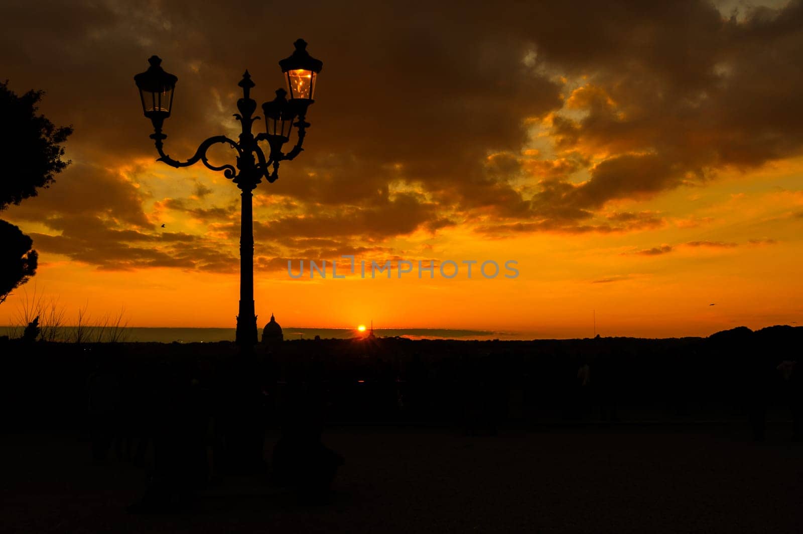 Amazing place in Rome called Pincio during sunset
