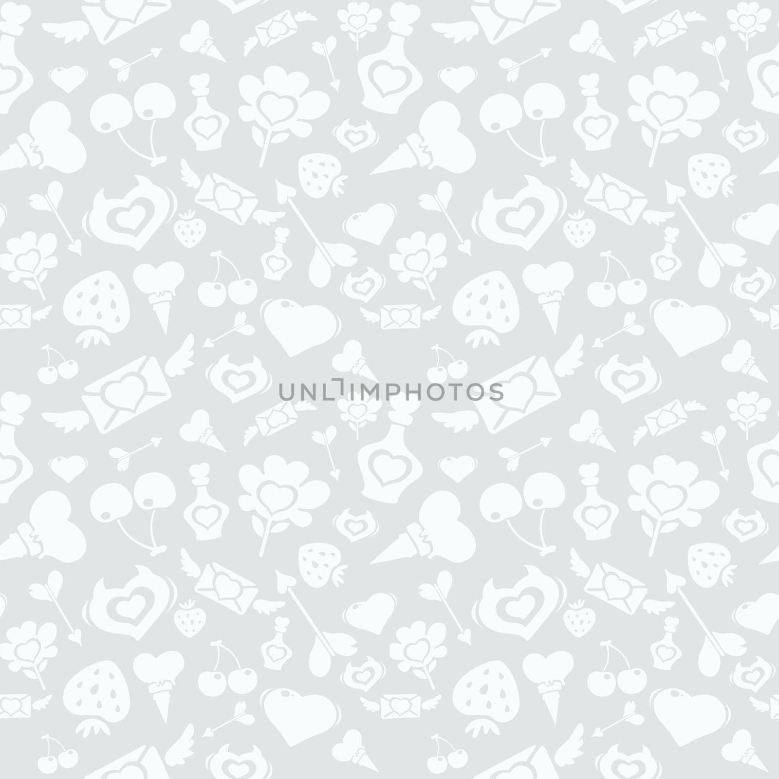 Sweet Light Valentine Pattern. Clipping paths included in additional jpg format.