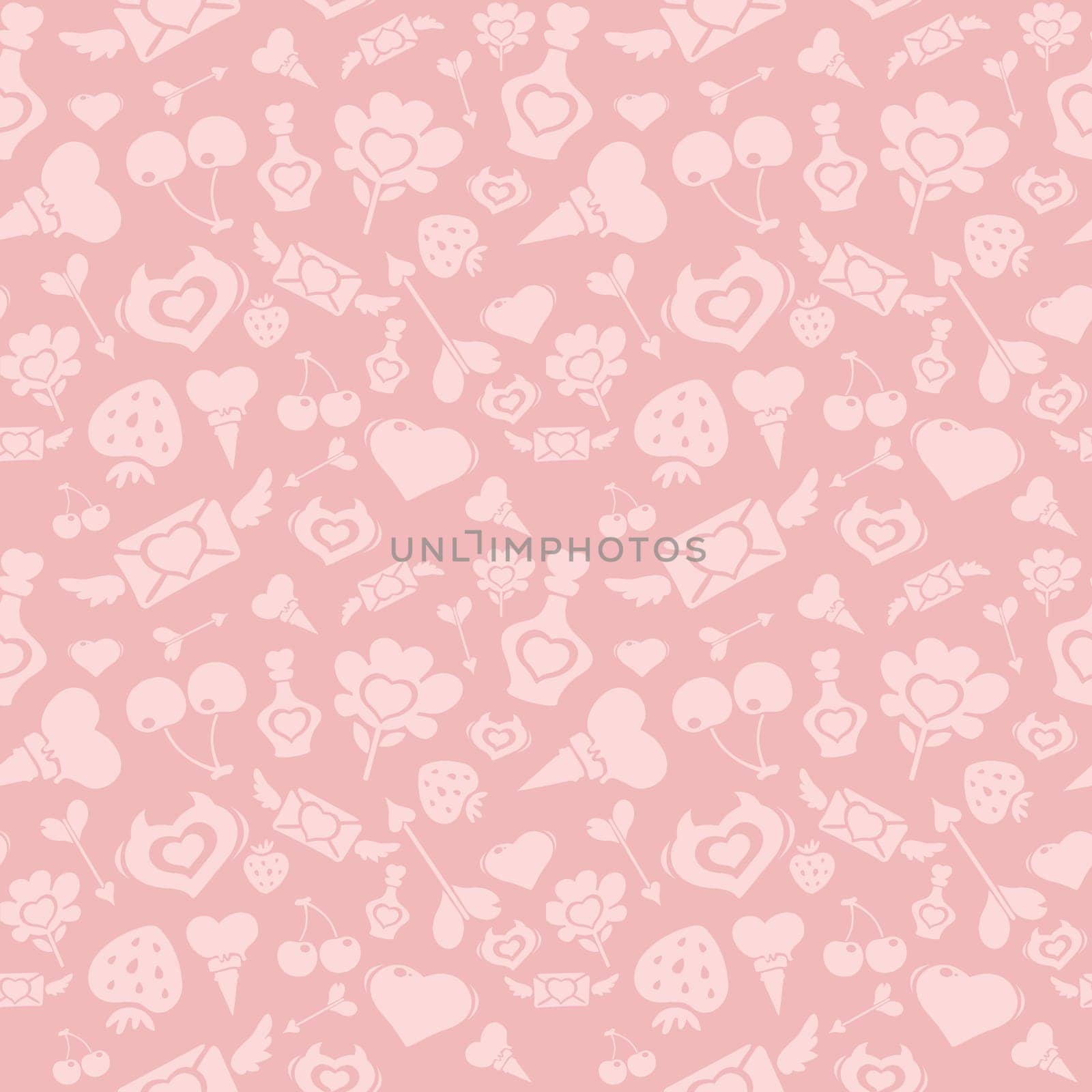 Sweet Pink Valentine Pattern. Clipping paths included in additional jpg format.