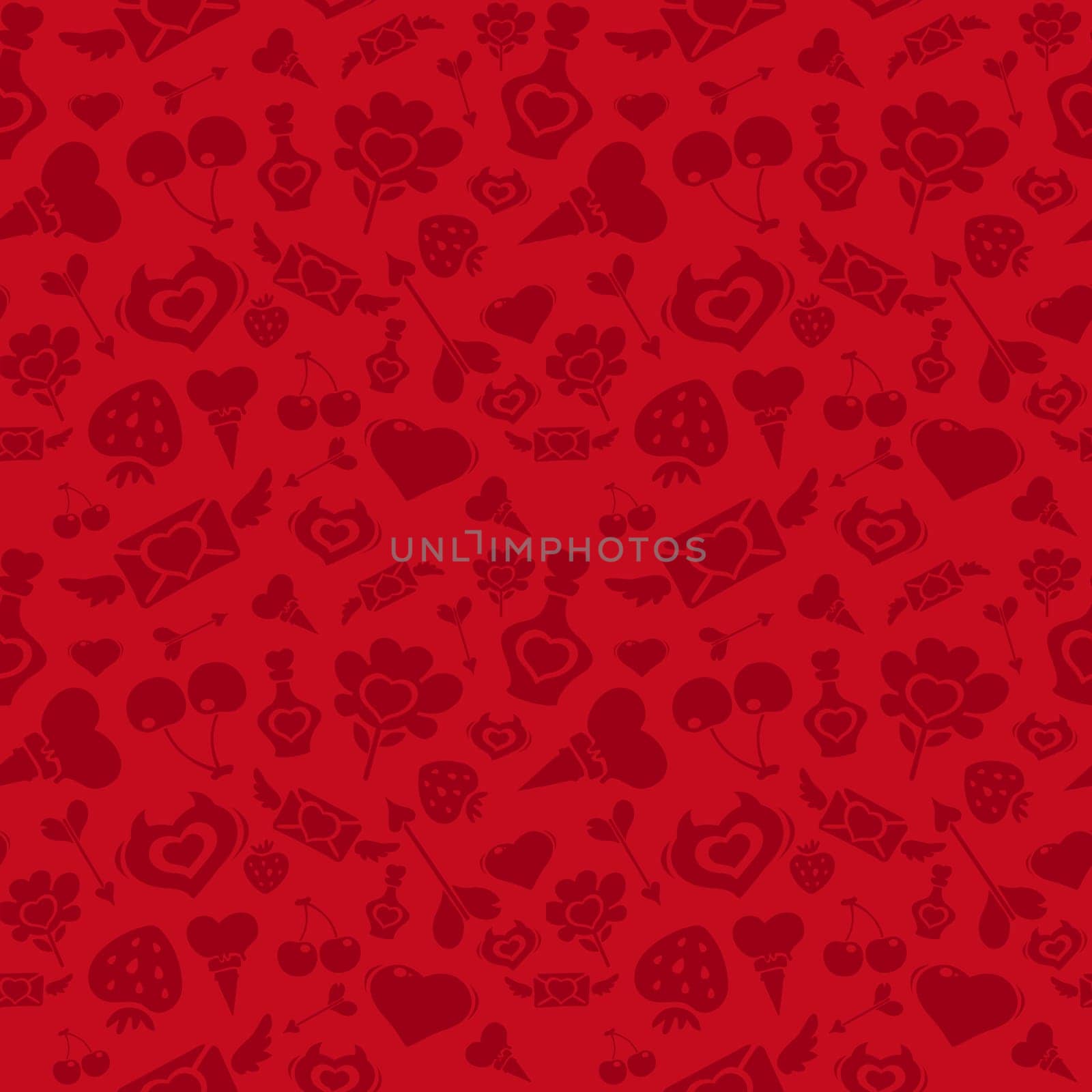 Sweet Red Valentine Pattern. Clipping paths included in additional jpg format.