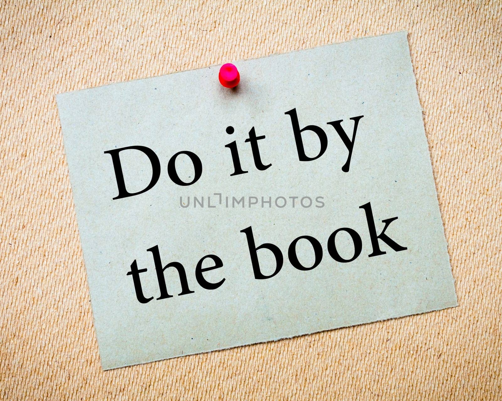 Word of mouth Message. Recycled paper note pinned on cork board. Concept Image