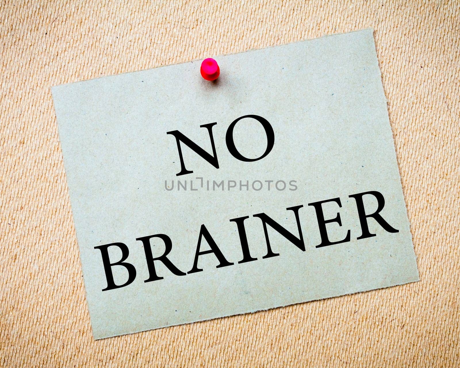 Word of mouth Message. Recycled paper note pinned on cork board. Concept Image