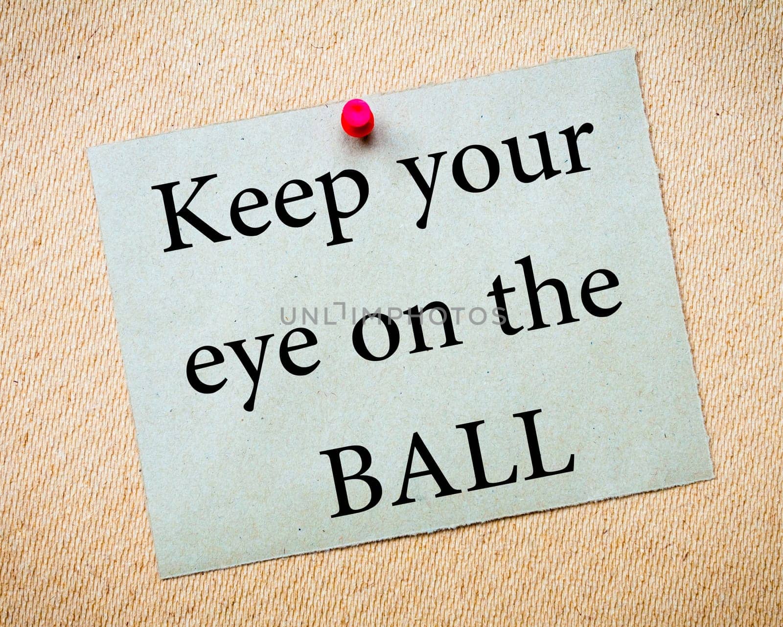Word of mouth Message. Recycled paper note pinned on cork board. Concept Image