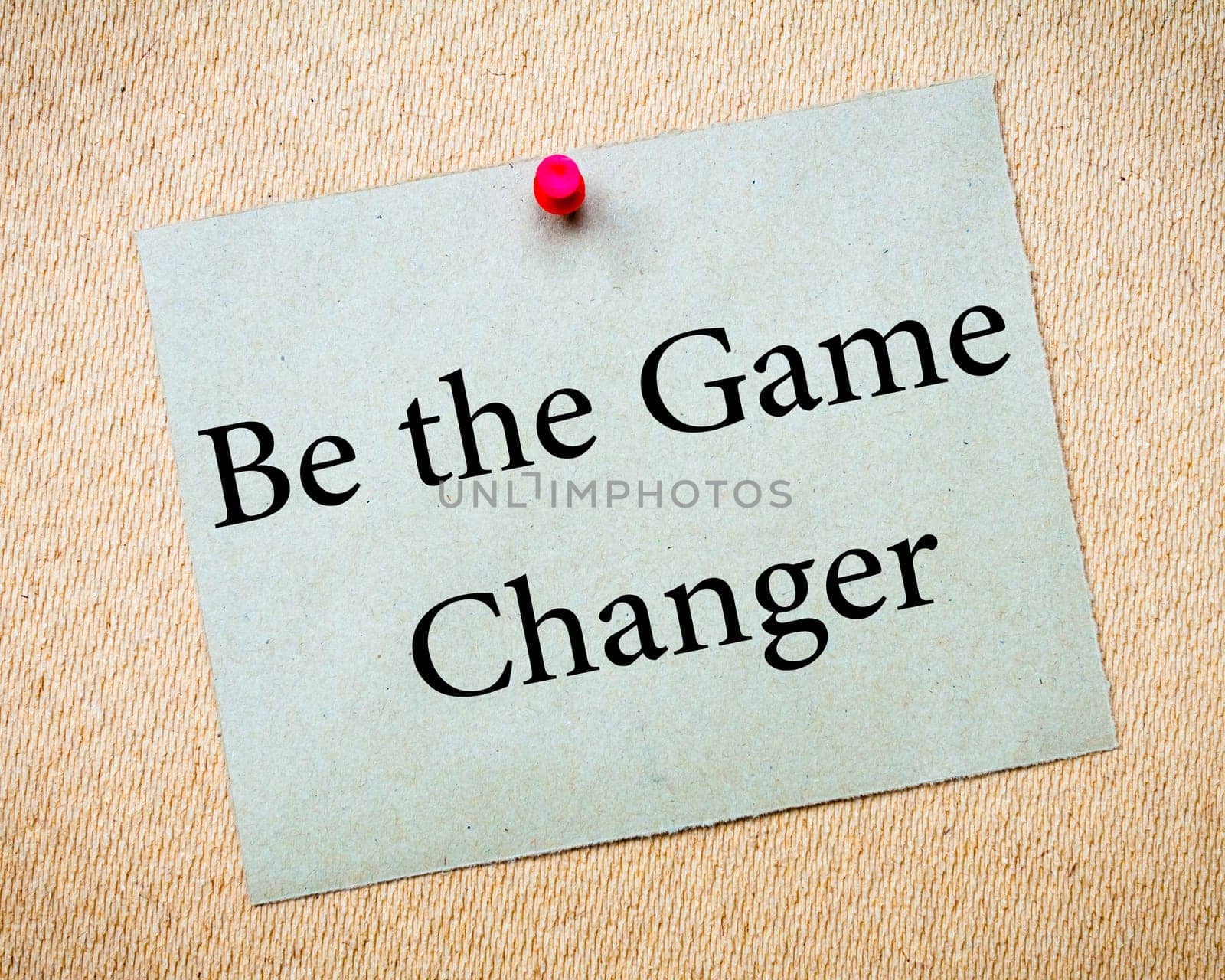 Word of mouth Message. Recycled paper note pinned on cork board. Concept Image
