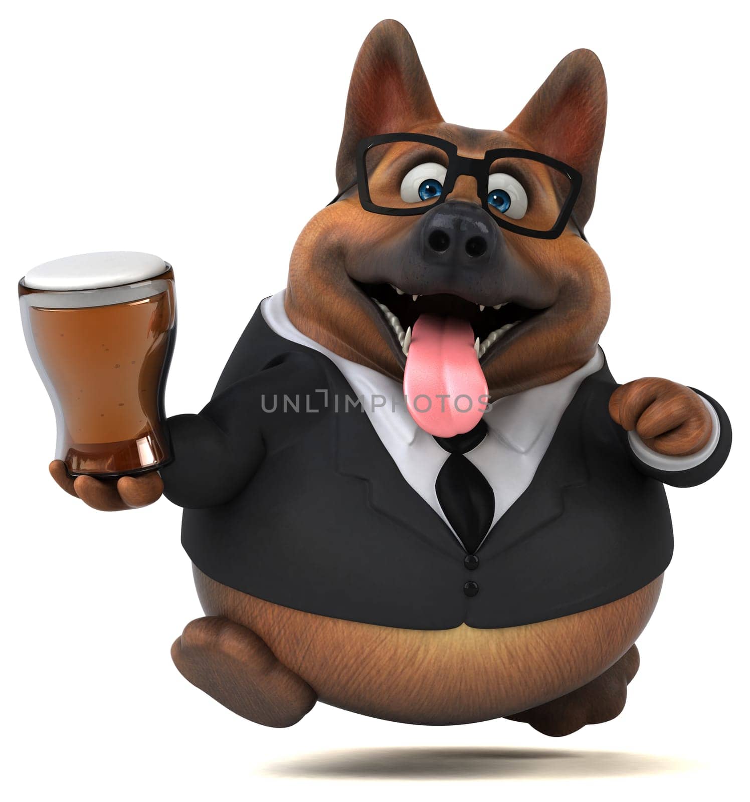 German shepherd dog - 3D Illustration