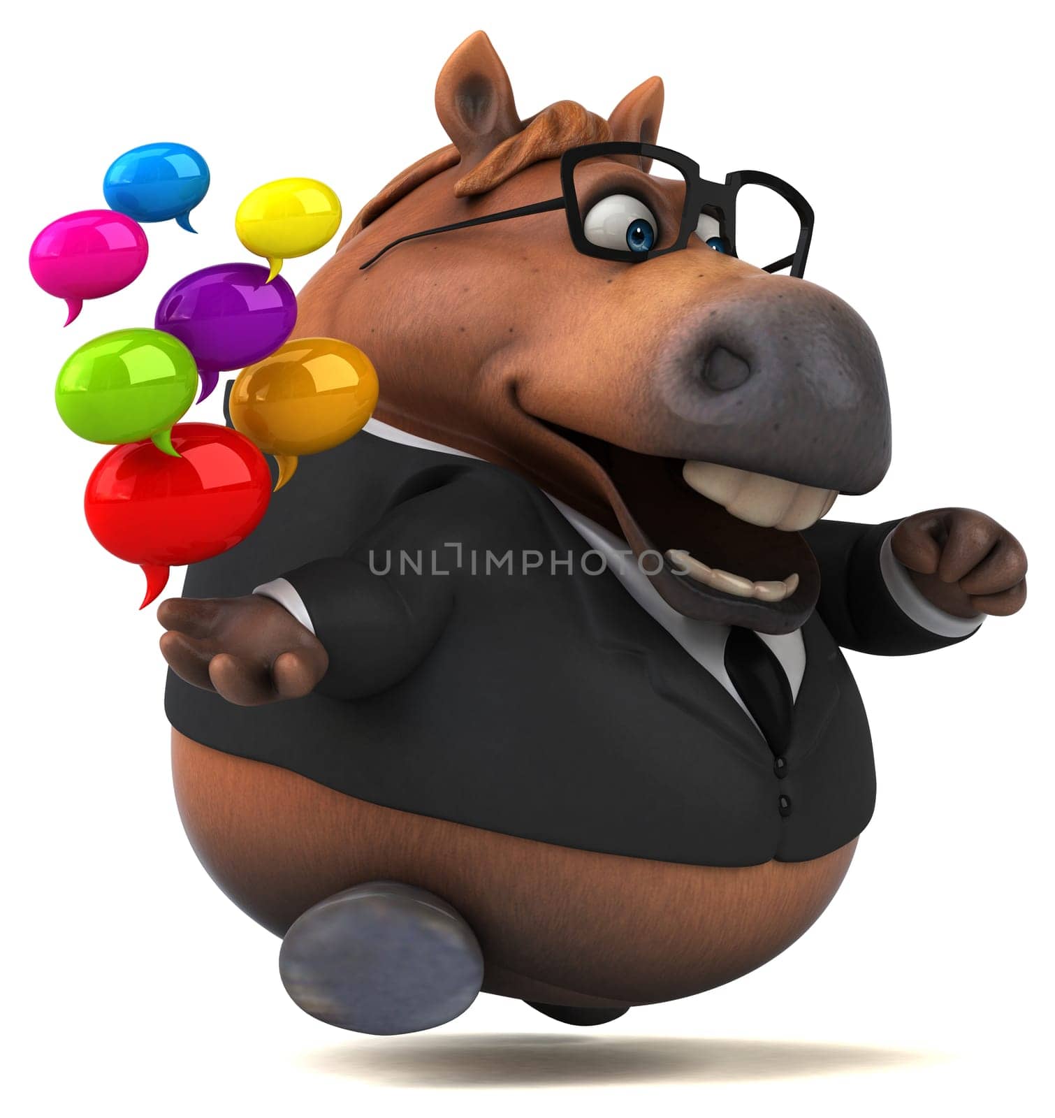 Fun horse - 3D Illustration