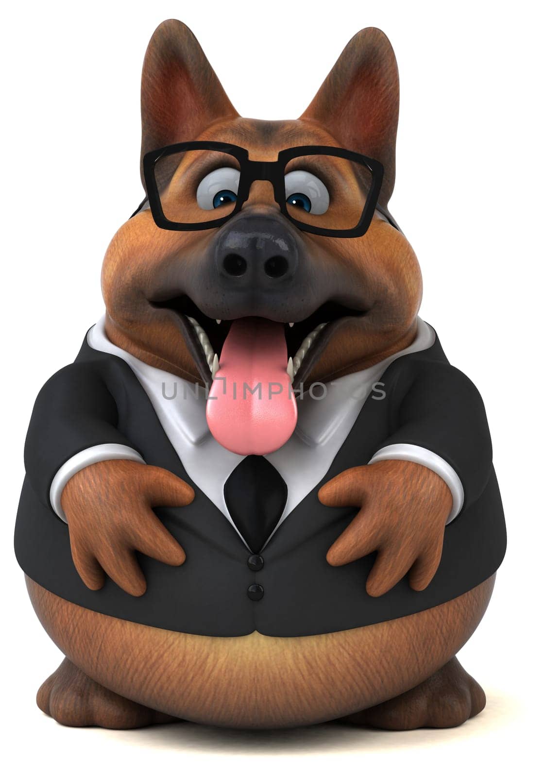 German shepherd dog - 3D Illustration