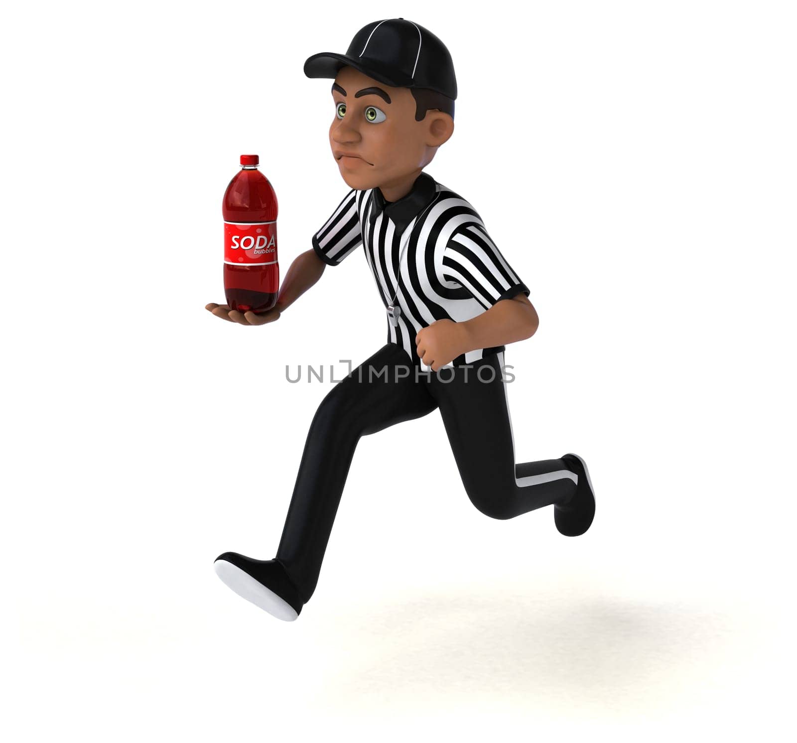 Fun 3D Illustration of an american Referee