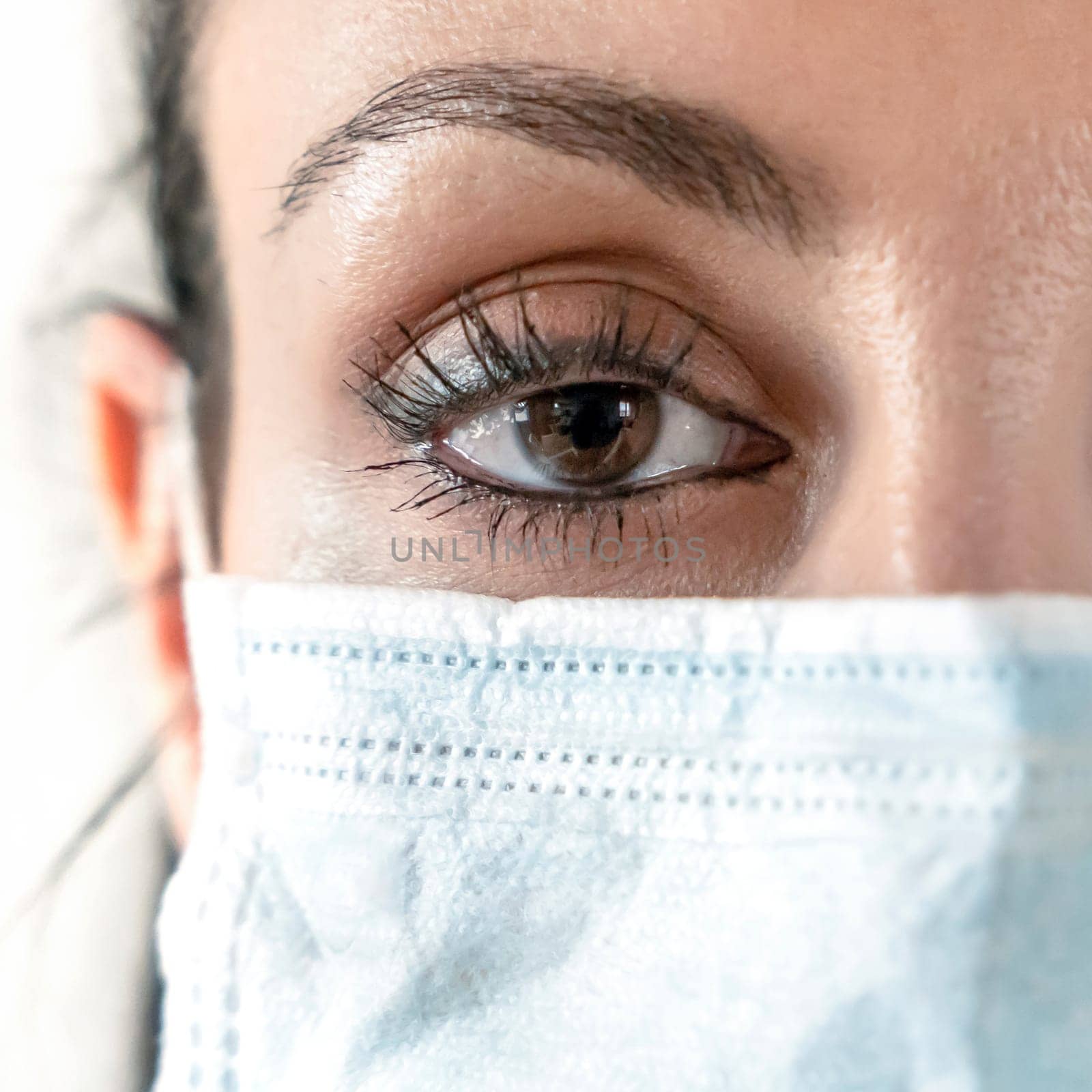 Protective mask for coronavirus. Anti COVID-19 rules.