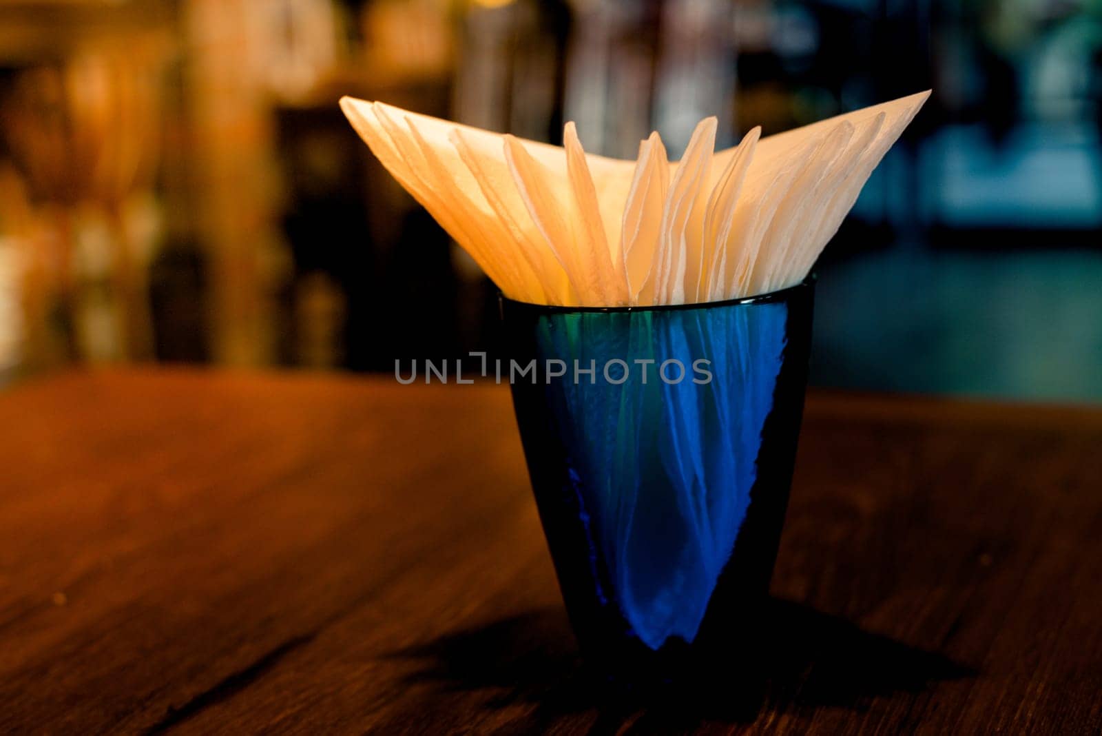 glass and tissue paper ready to serve