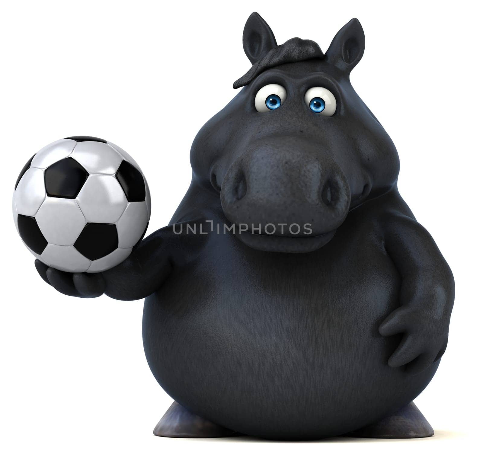 Fun horse - 3D Illustration