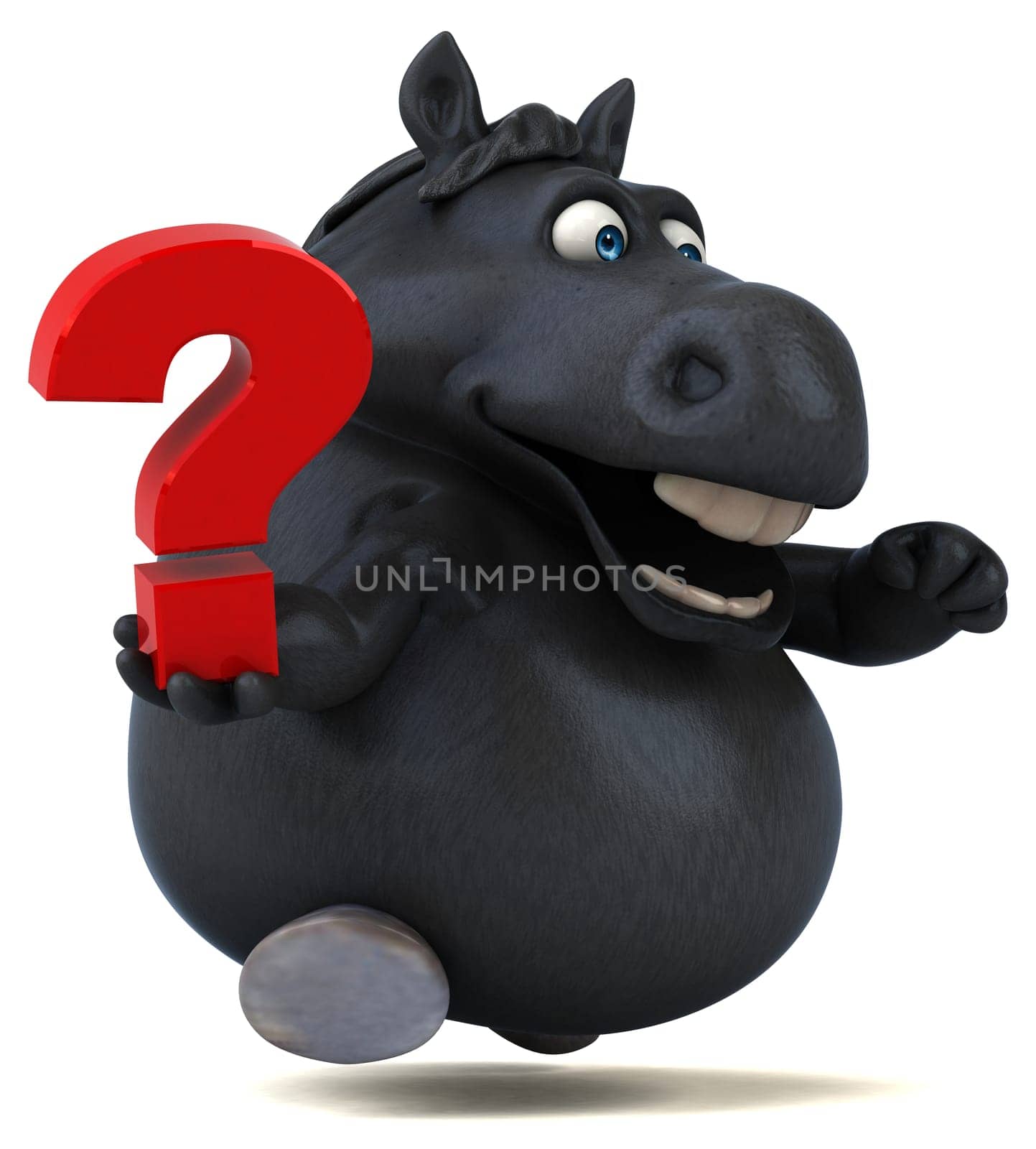 Fun horse - 3D Illustration