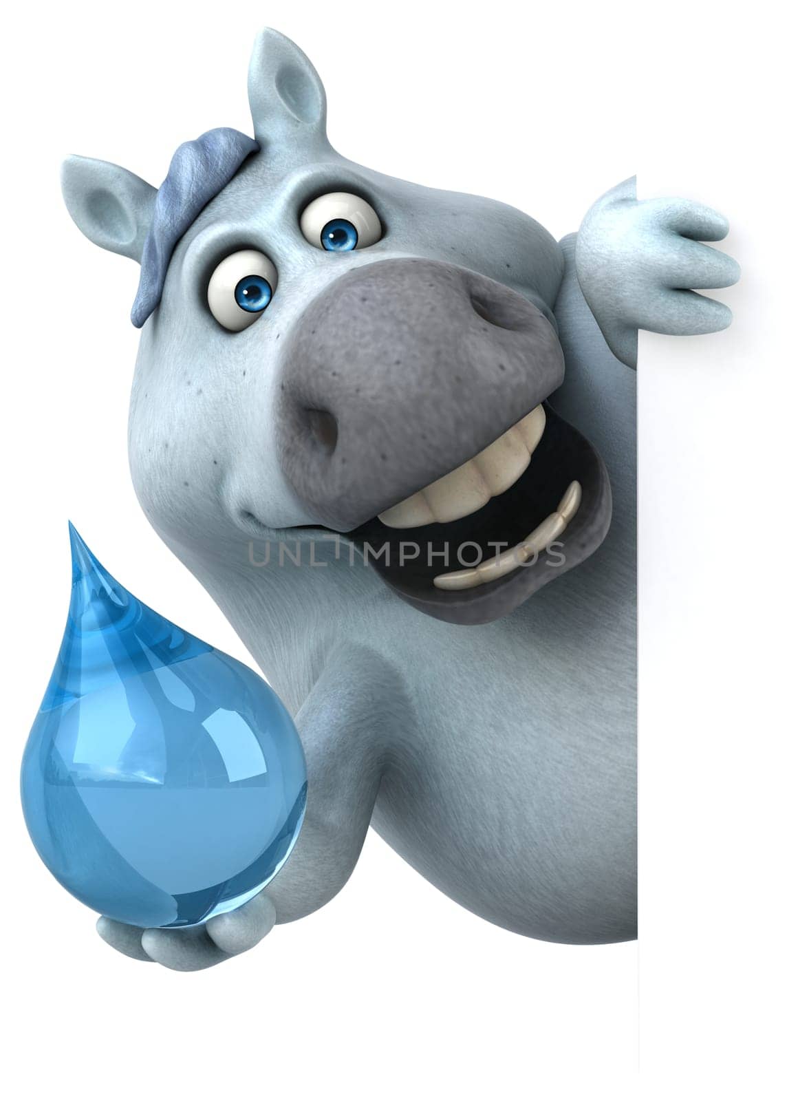 Fun horse - 3D Illustration