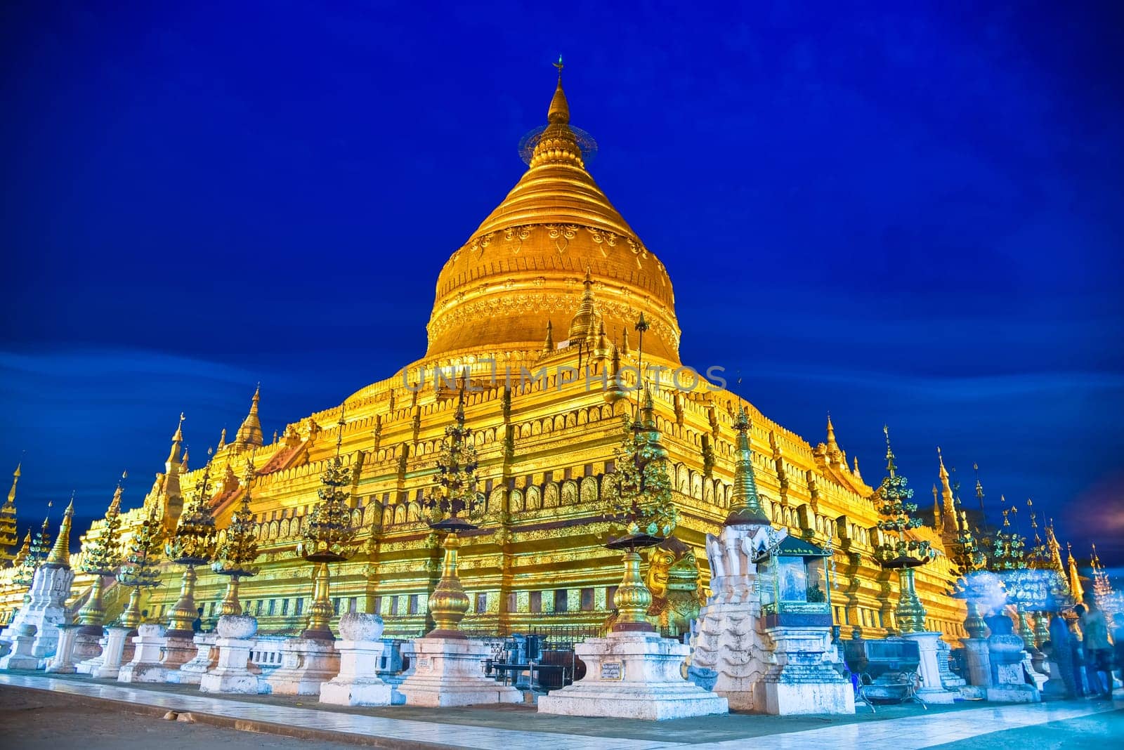 a pagoda in ancient city on the twilight time, Myanmar