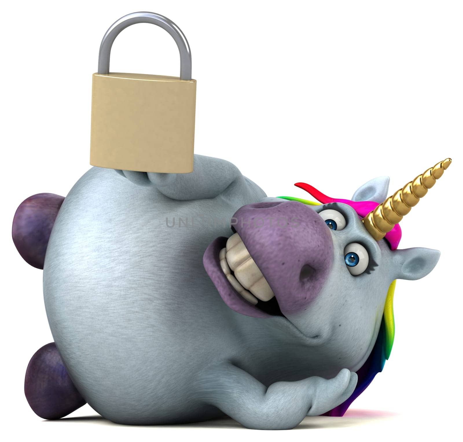 Fun unicorn - 3D Illustration