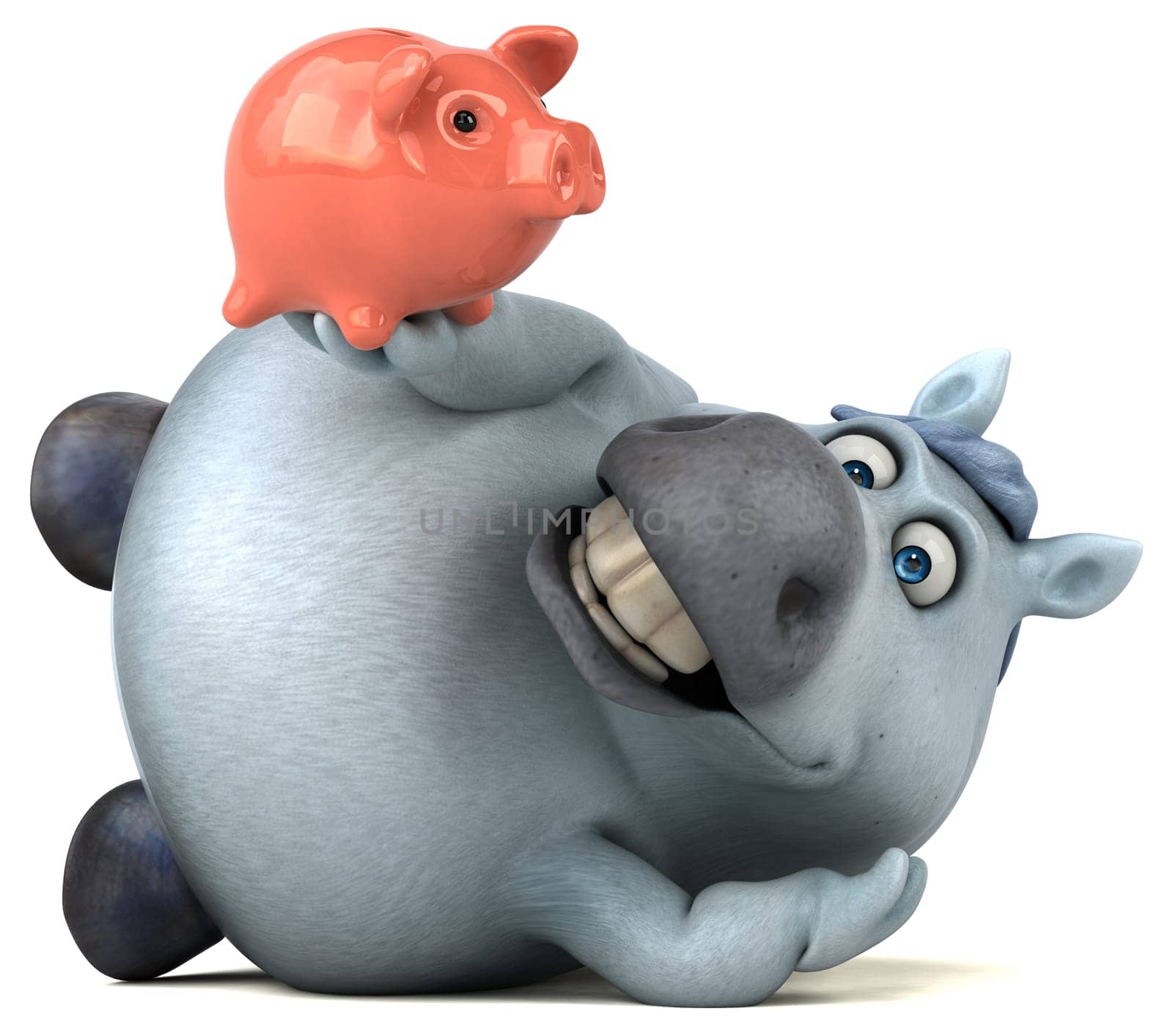 Fun horse - 3D Illustration