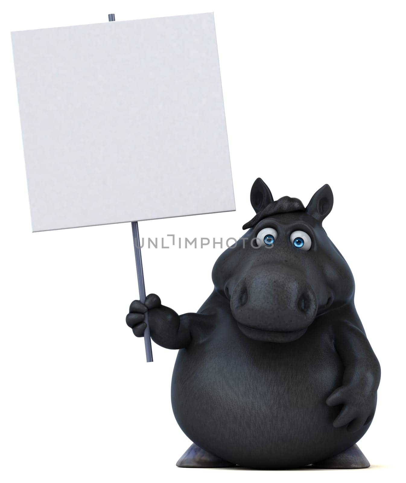 Fun horse - 3D Illustration