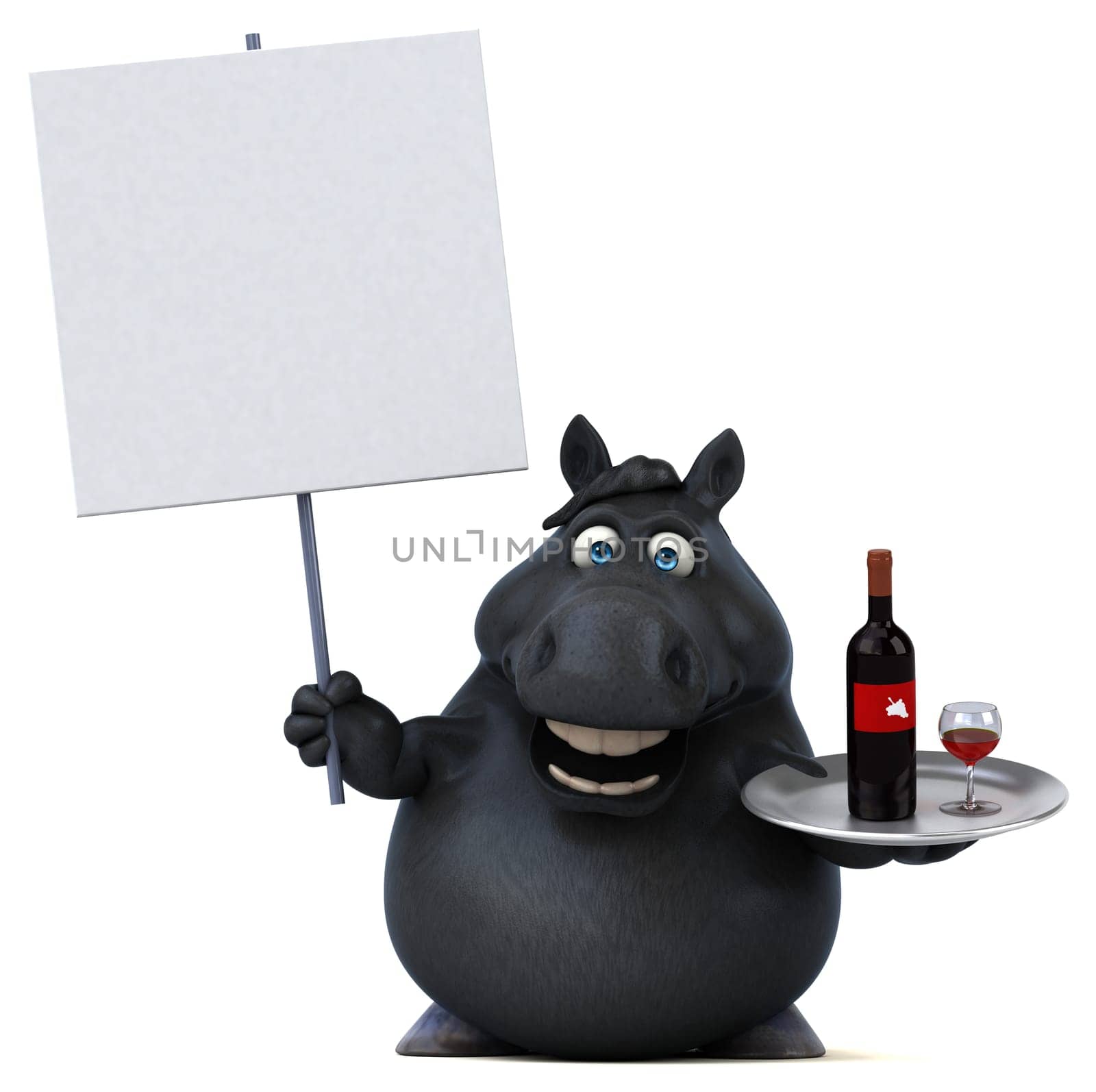 Fun horse - 3D Illustration