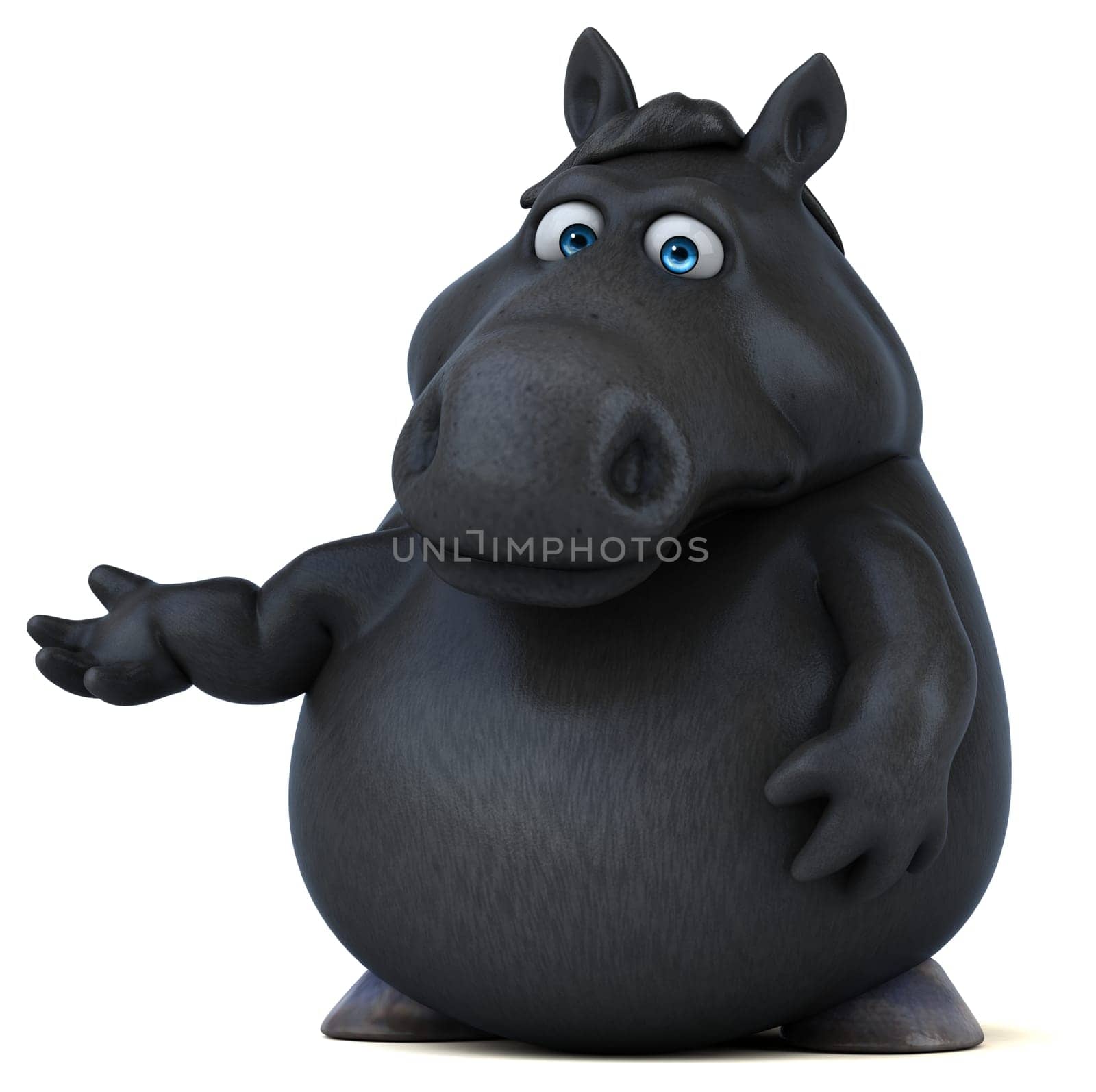 Fun horse - 3D Illustration