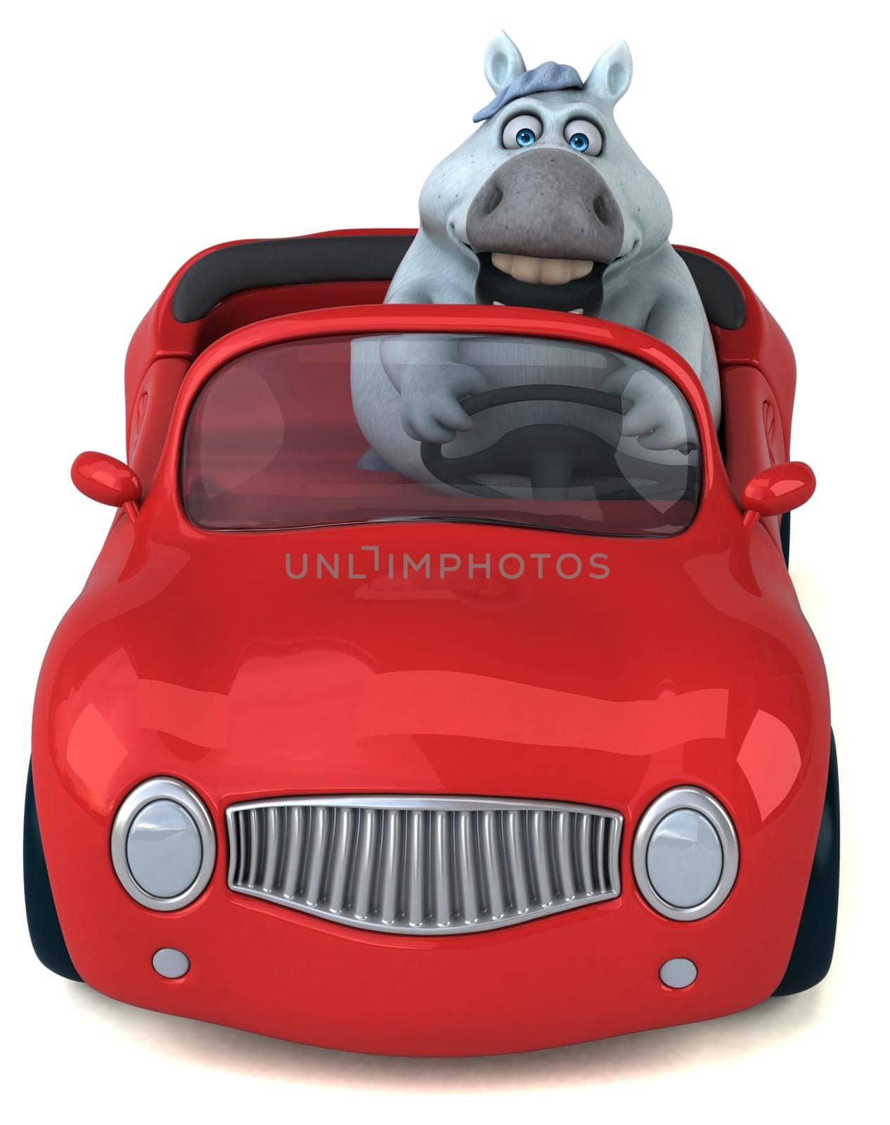 Fun horse - 3D Illustration